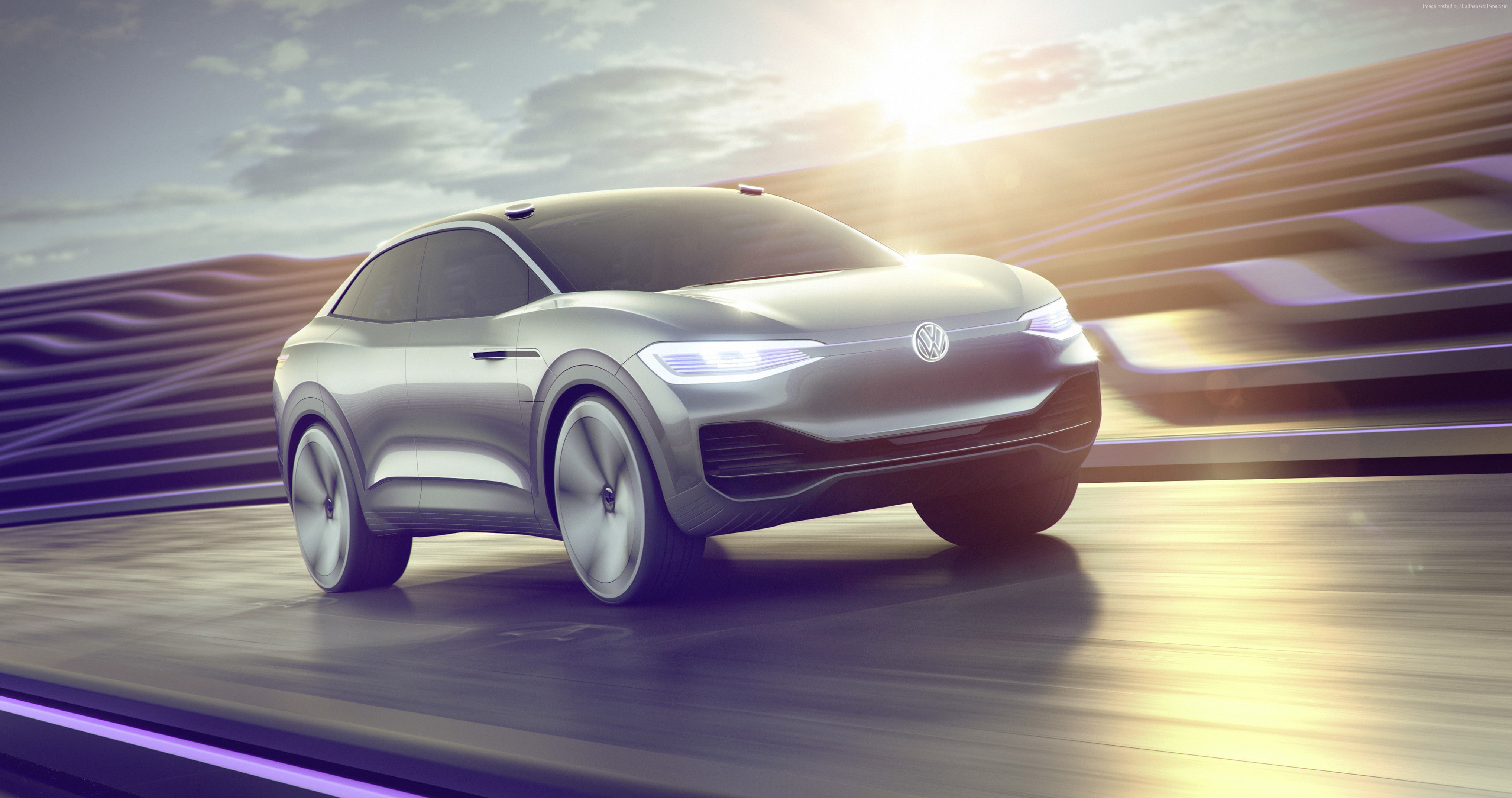 4K, electric car, 4K, Volkswagen I.D. CROZZ ll, HD Wallpaper