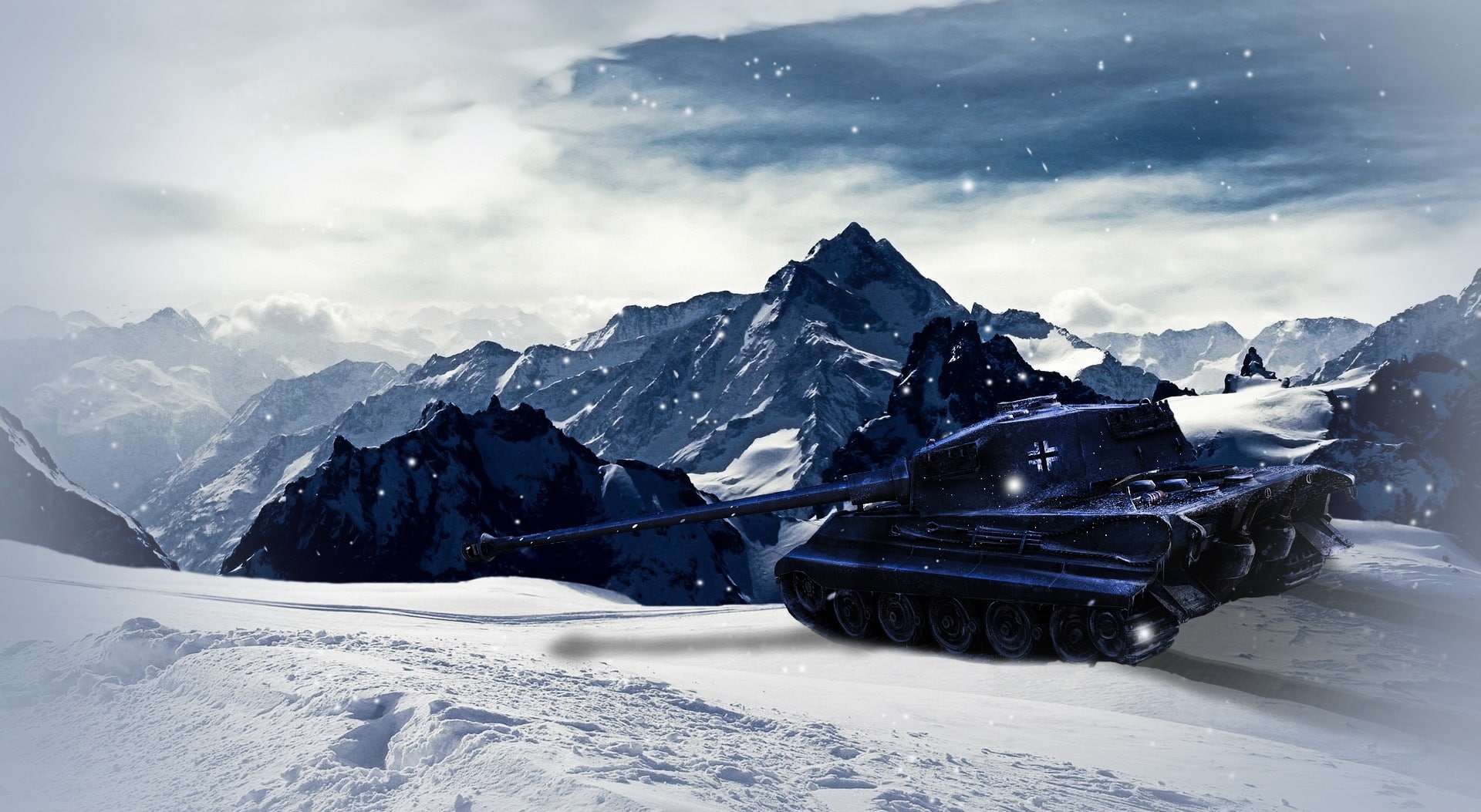 Games, landscape, scenics - nature, wot, snowcapped mountain, tiger, snowy, extreme weather, king, cold temperature, tranquil scene, frozen, 1080P, environment, HD Wallpaper