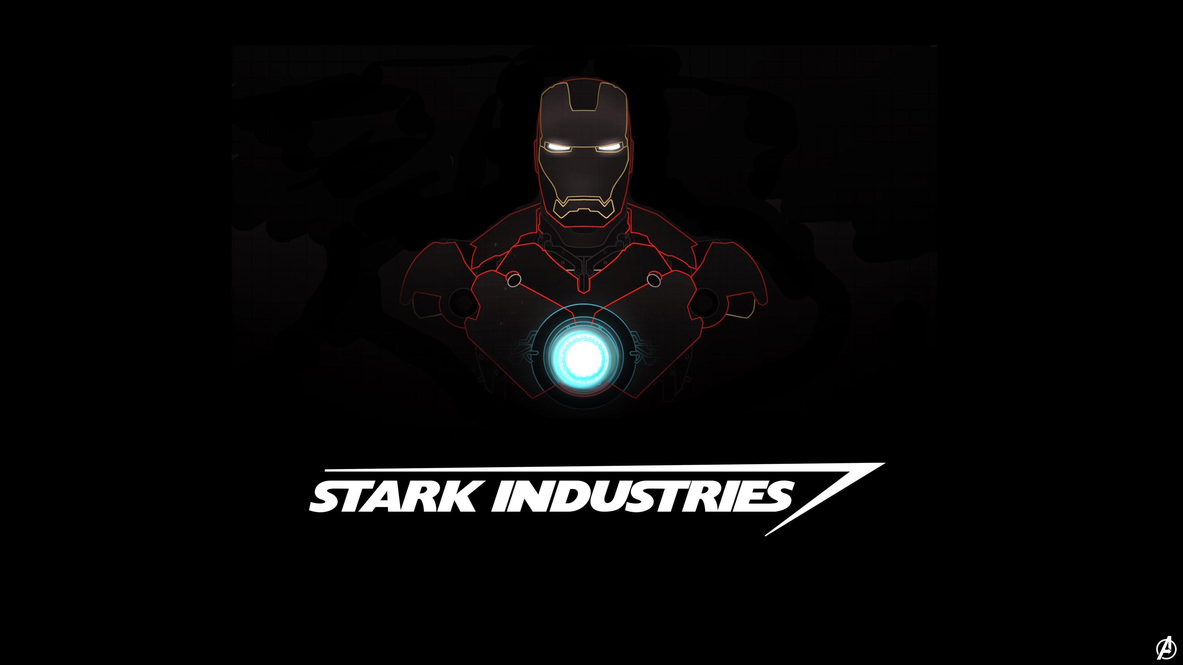 nightlife, iron man 4k hd best  for desktop, 4K, communication, glowing, illuminated, dark, black background, indoors, copy space, transportation, architecture, HD Wallpaper