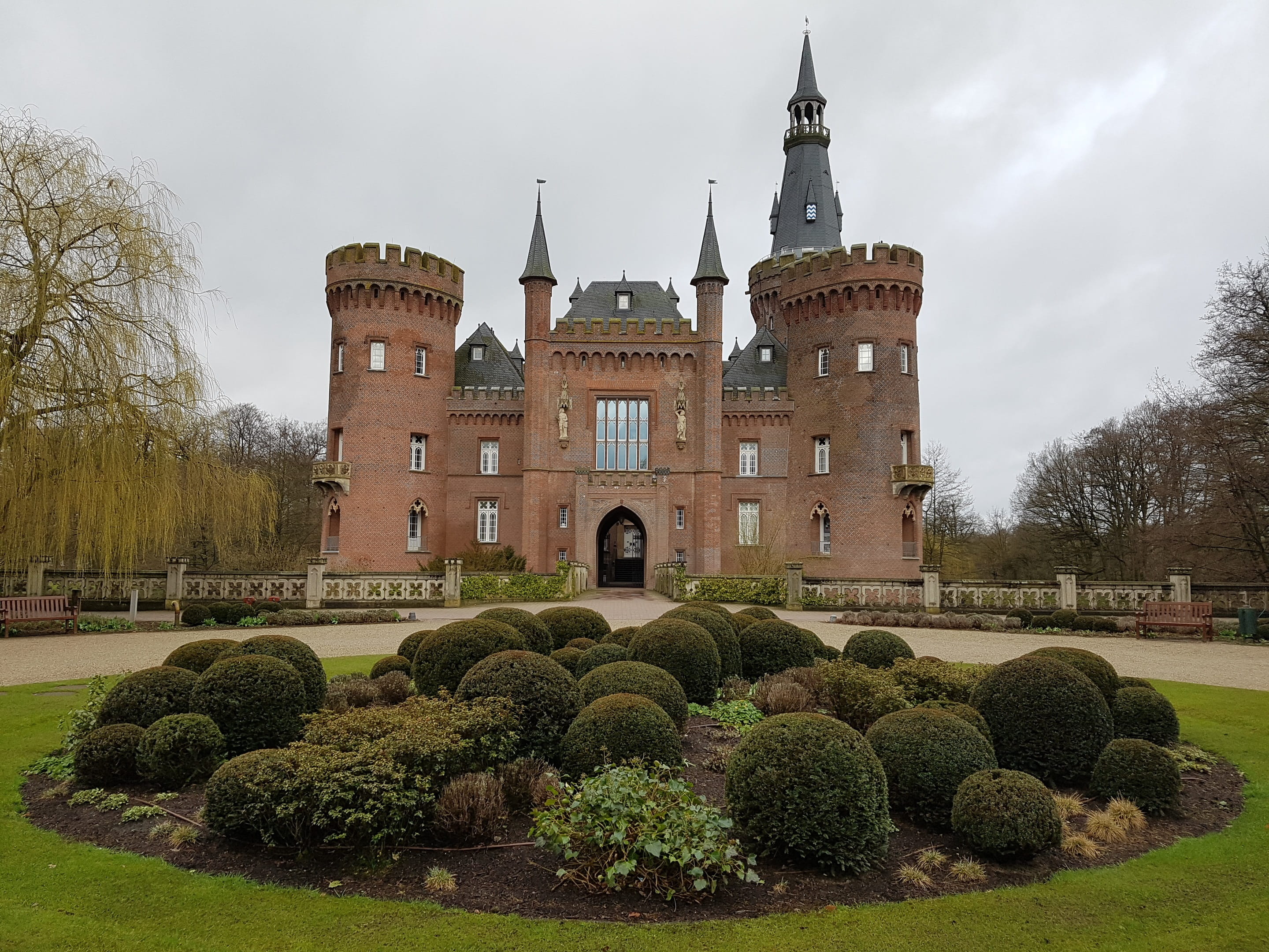 travel destinations, the past, museum, germany, ornamental garden, built structure, noble residence, architecture, art, green color, castle, day, garden, HD Wallpaper