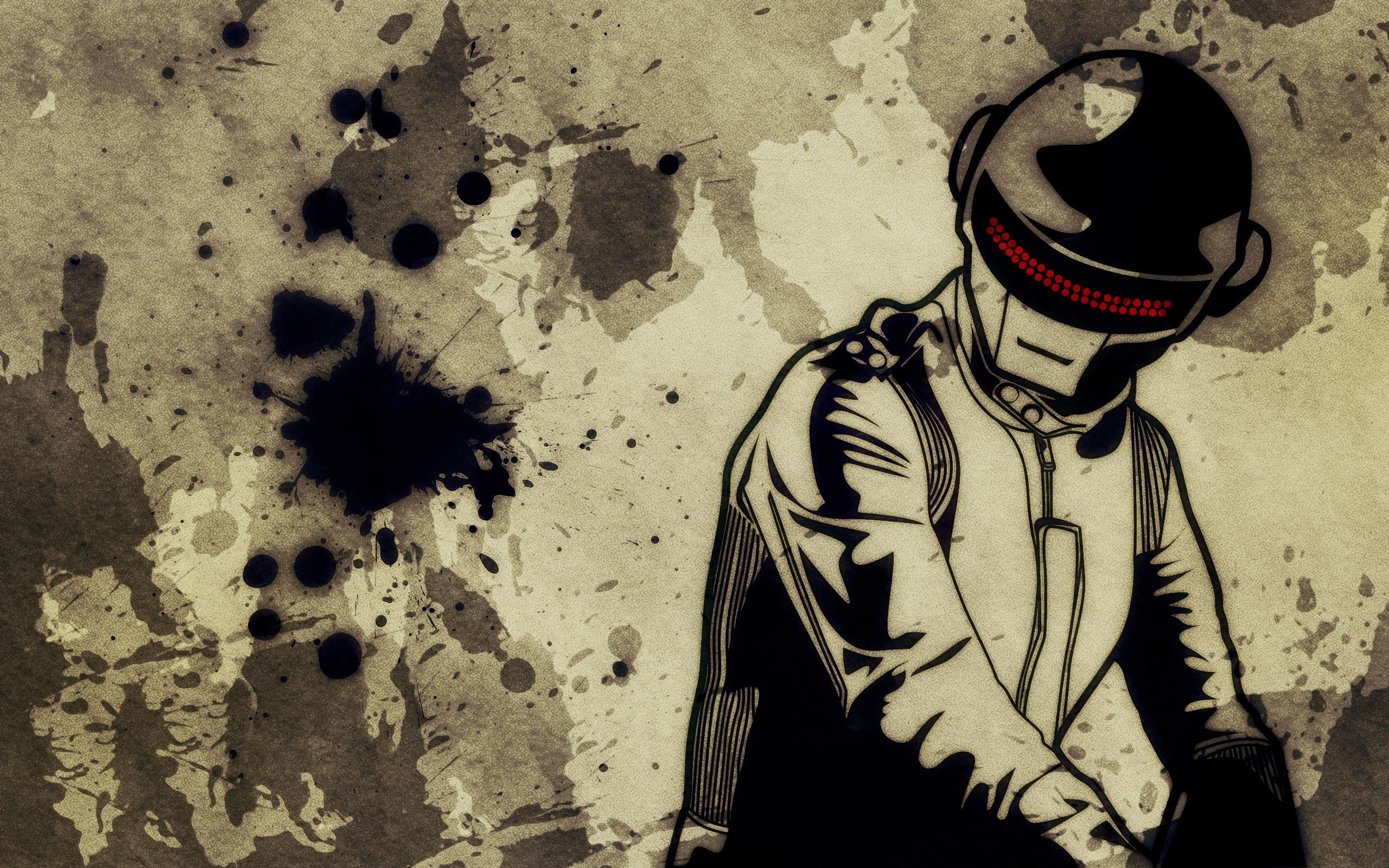 mask, visor, bangalter, reflection, electronica, punk, duo, synthpop, scene, electronic, guy manuel, homem christo, daft, house, french, color, pop, thomas, HD Wallpaper