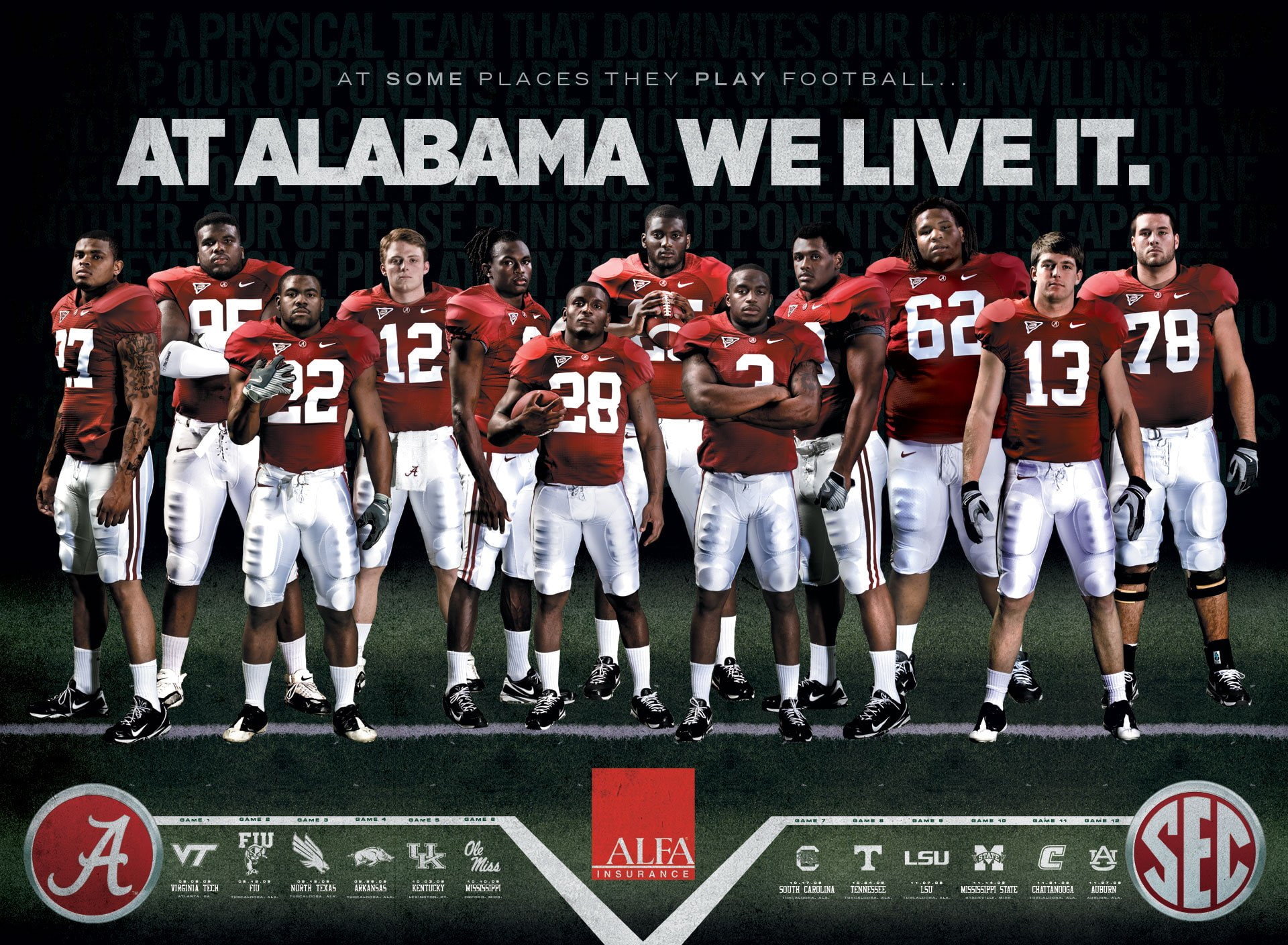 football, 1080P, crimson, alabama, tide, college, HD Wallpaper