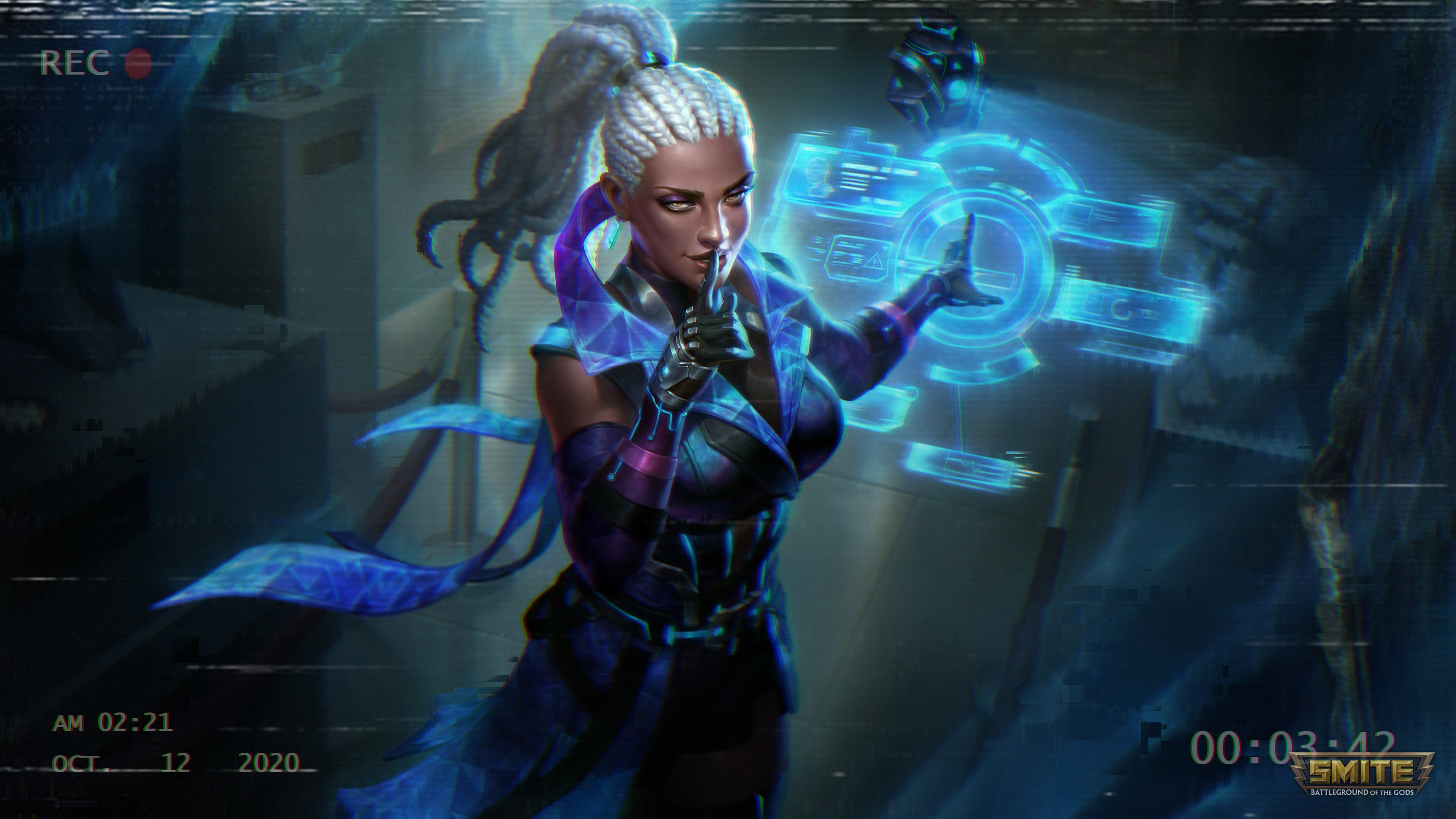 mythology, Yemoja (Smite), watermarked, 4K, hologram, Smite, HD Wallpaper