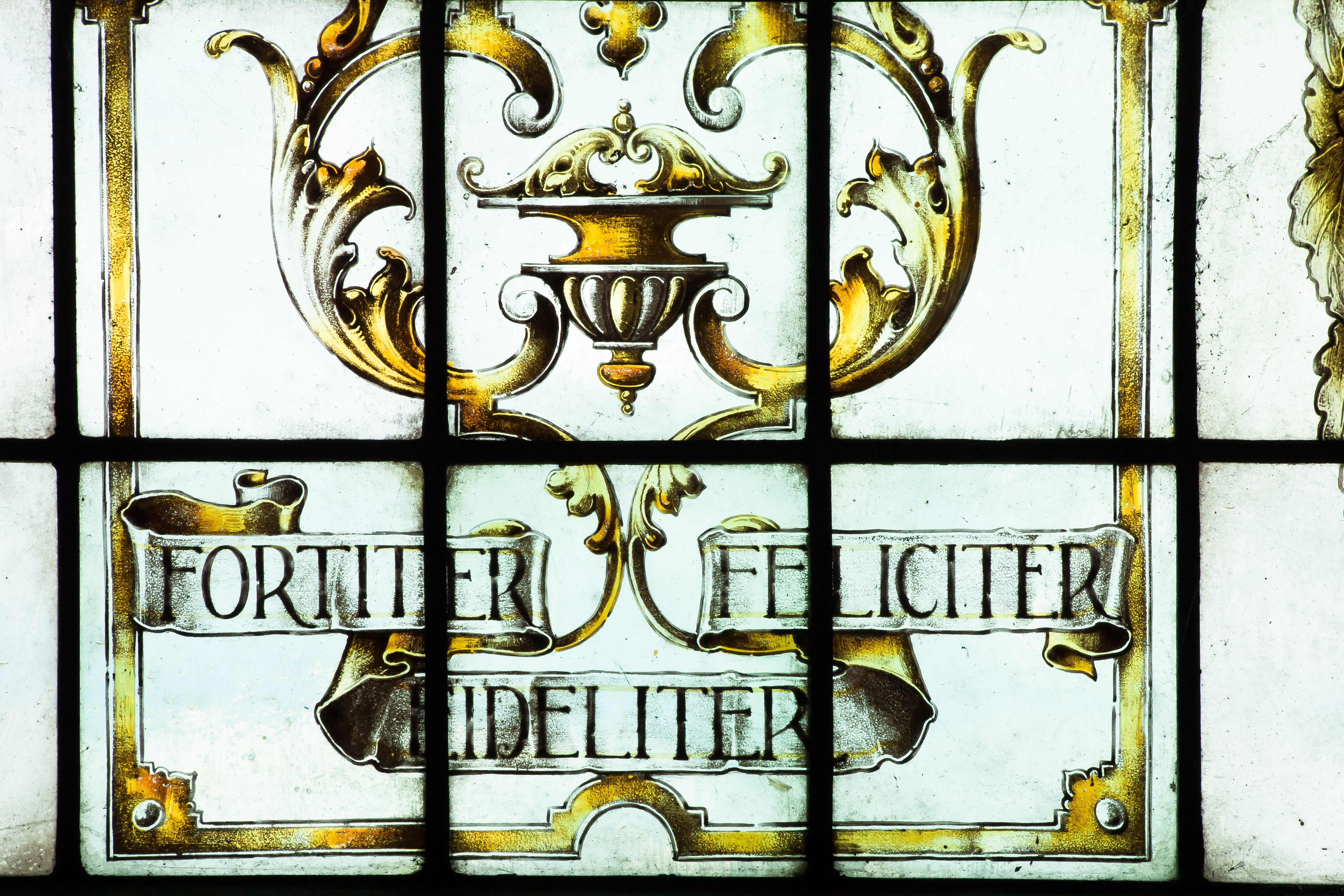 strong, text, happy, tradition, full frame, stained glass, characters, coat of arms, closed, reliable, cornwall, motto, day, representation, leaded glass, HD Wallpaper