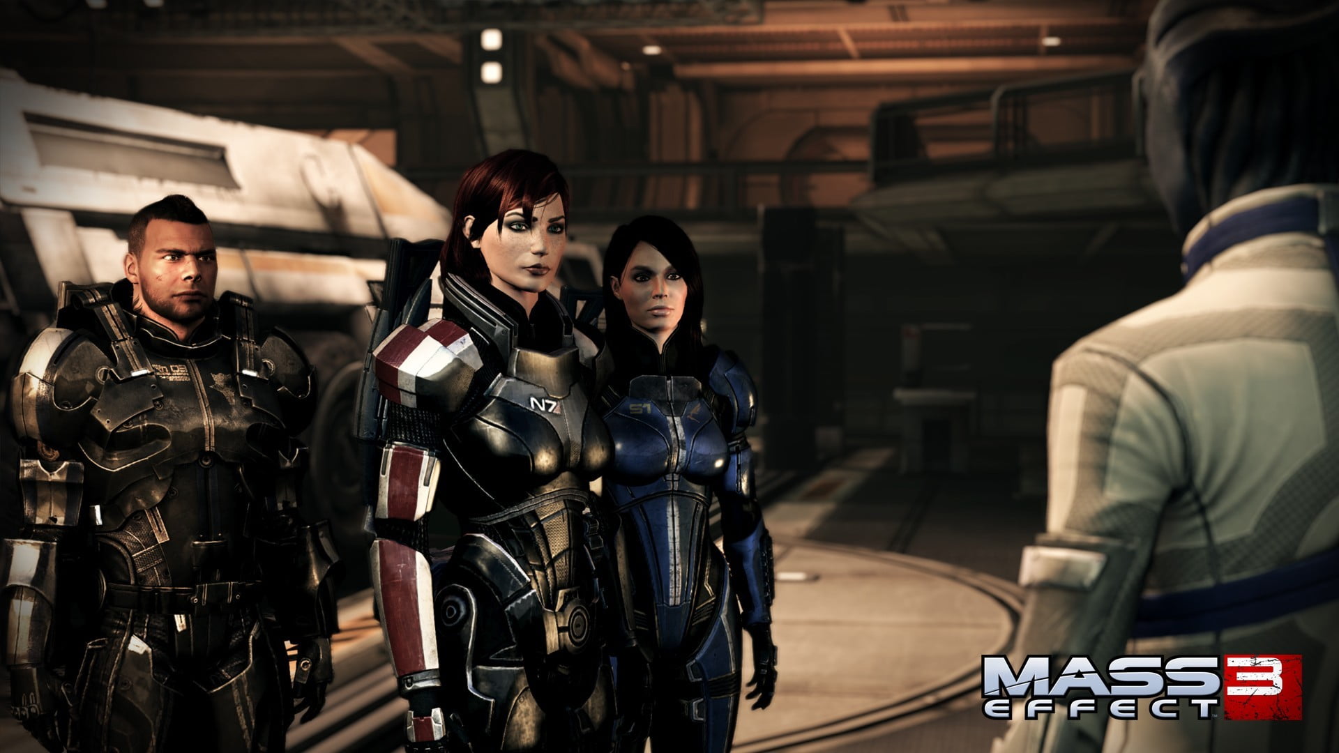 men, casual clothing, real people, group of people, front view, people, sport, Mass Effect 3, young adult, lifestyles, standing, occupation, effect, teamwork, HD Wallpaper