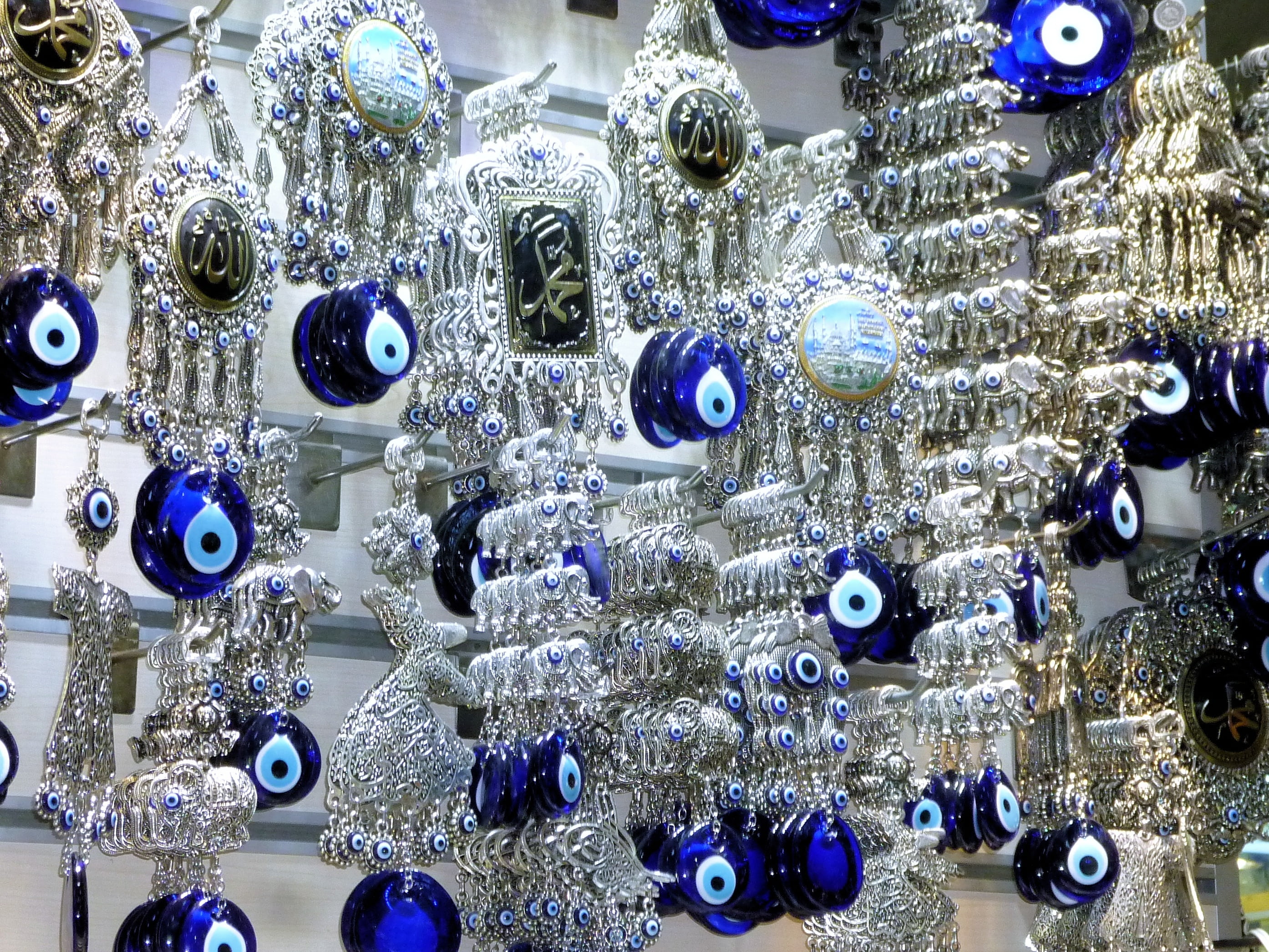 2K, ornaments, variation, hanging, arrangement, decoration, large group of objects, abundance, collection, retail, blue, close-up, christmas decoration, HD Wallpaper