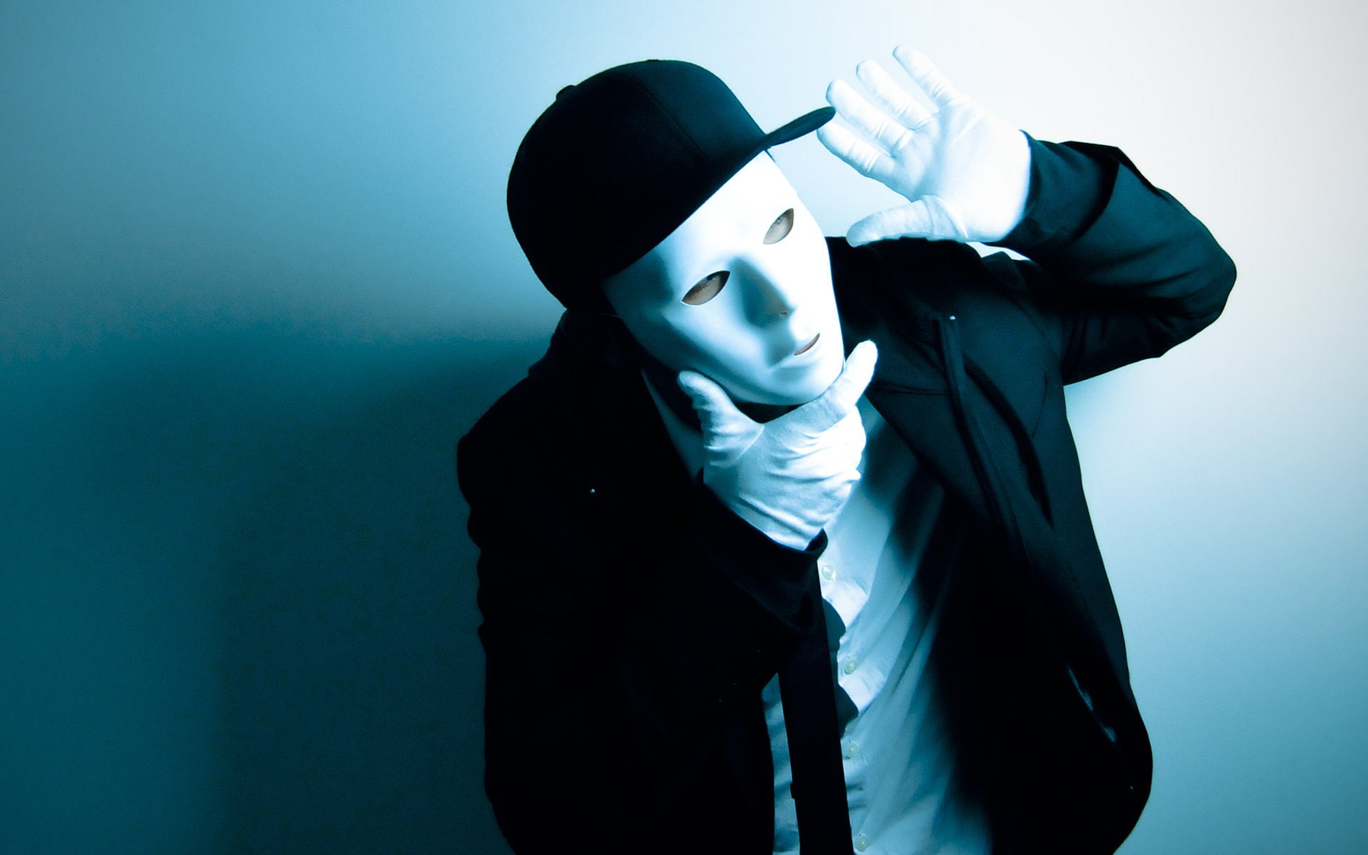 men, one person, waist up, studio shot, menswear, males, Jabbawockeez, clothing, corporate business, Music, aggression, business person, young adult, business, HD Wallpaper