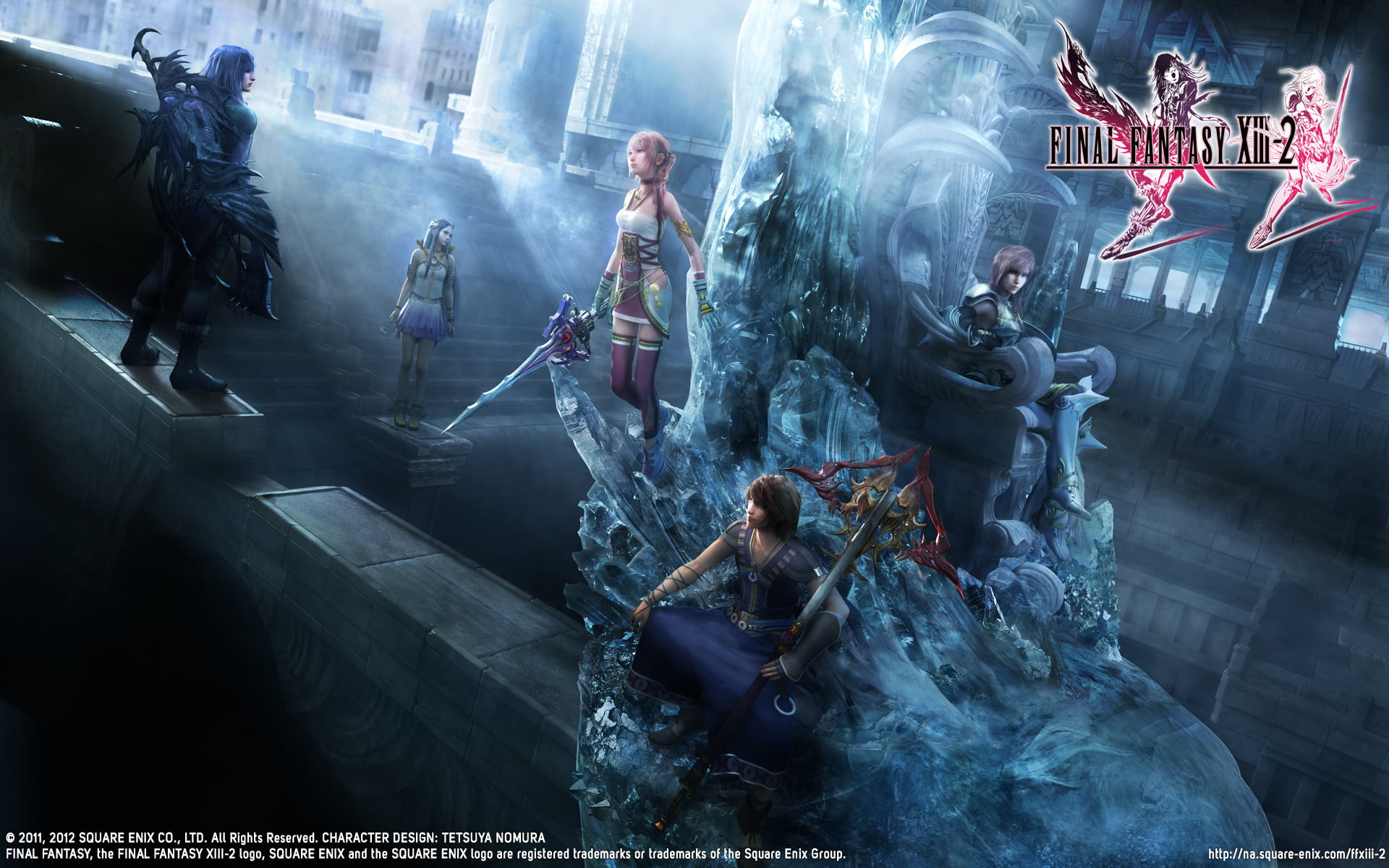 1080P, Final Fantasy, Lightning (Final Fantasy), Serah Farron, Final Fantasy XIII-2, Noel Kreiss, Paddra Nsu-Yeul, HD Wallpaper