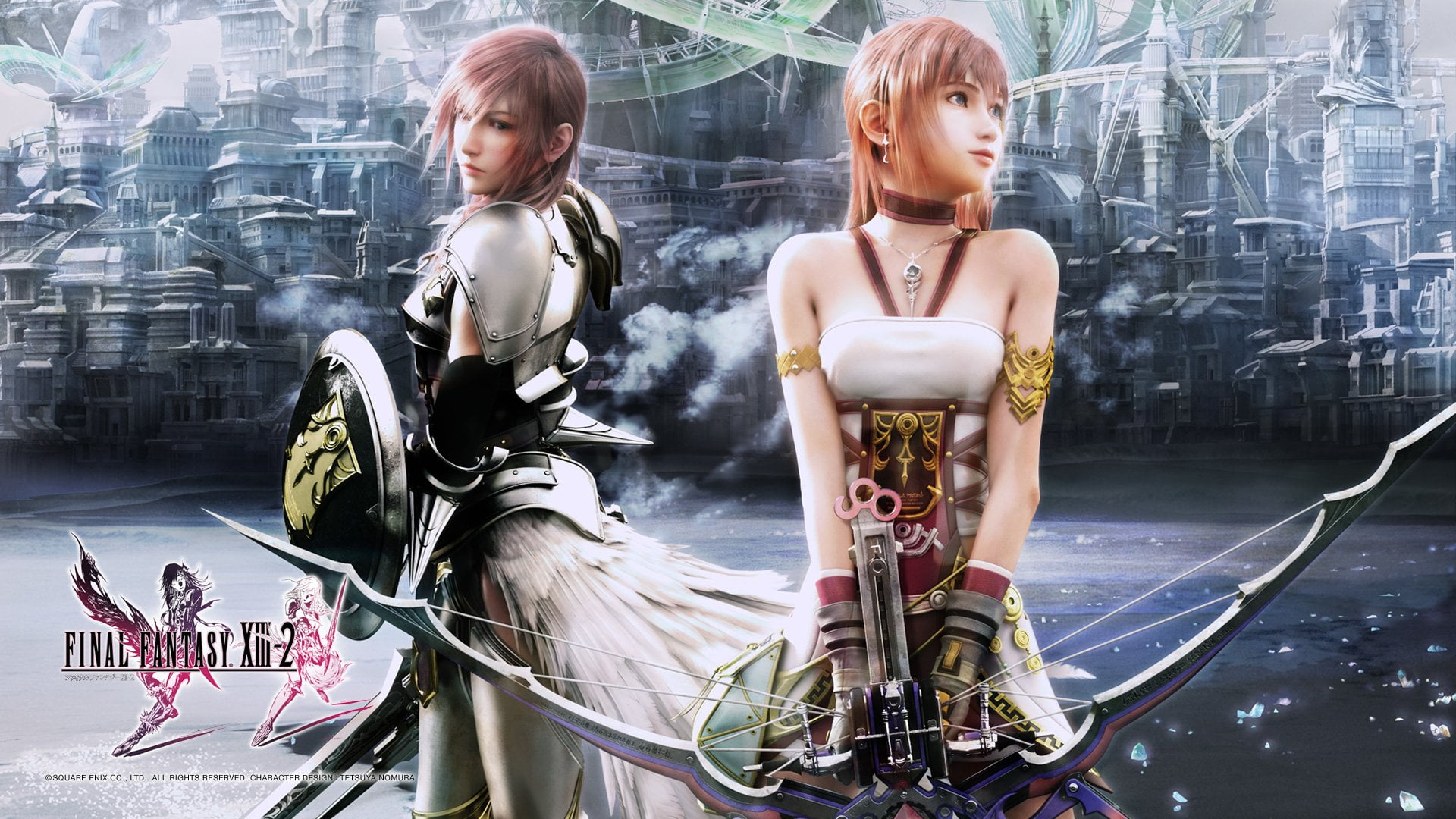 casual clothing, clothing, day, final, girls, human representation, people, incidental people, child, character, looking, Final Fantasy XIII-2, 1080P, HD Wallpaper