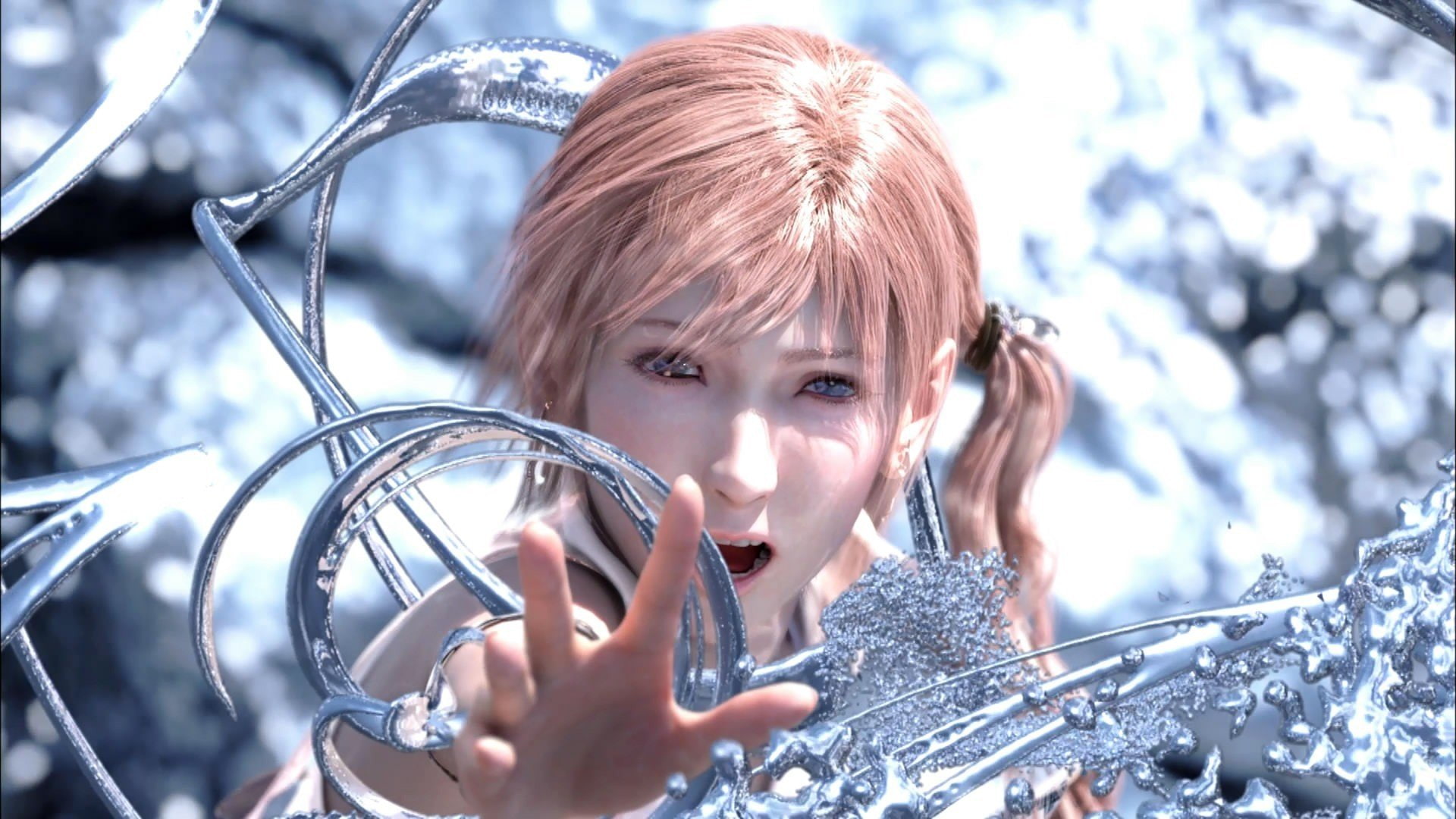 portrait, hair, bangs, childhood, innocence, hairstyle, girls, selective focus, holding, front view, child, serah farron final fantasy xiii, 1080P, fun, HD Wallpaper