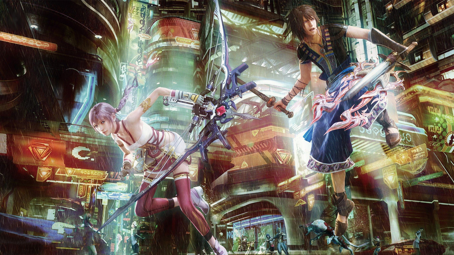 farron, rain, fantasy, video, final, xiii, 1080P, serah, games, HD Wallpaper