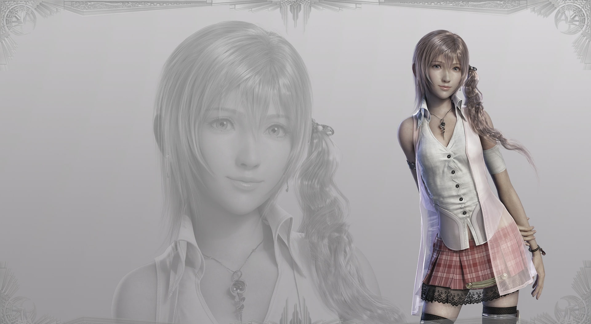 haired, front view, portrait, hairstyle, 1080P, fantasy, serah, woman, final, females, digital composite, child, innocence, teenager, women, hair, standing, HD Wallpaper