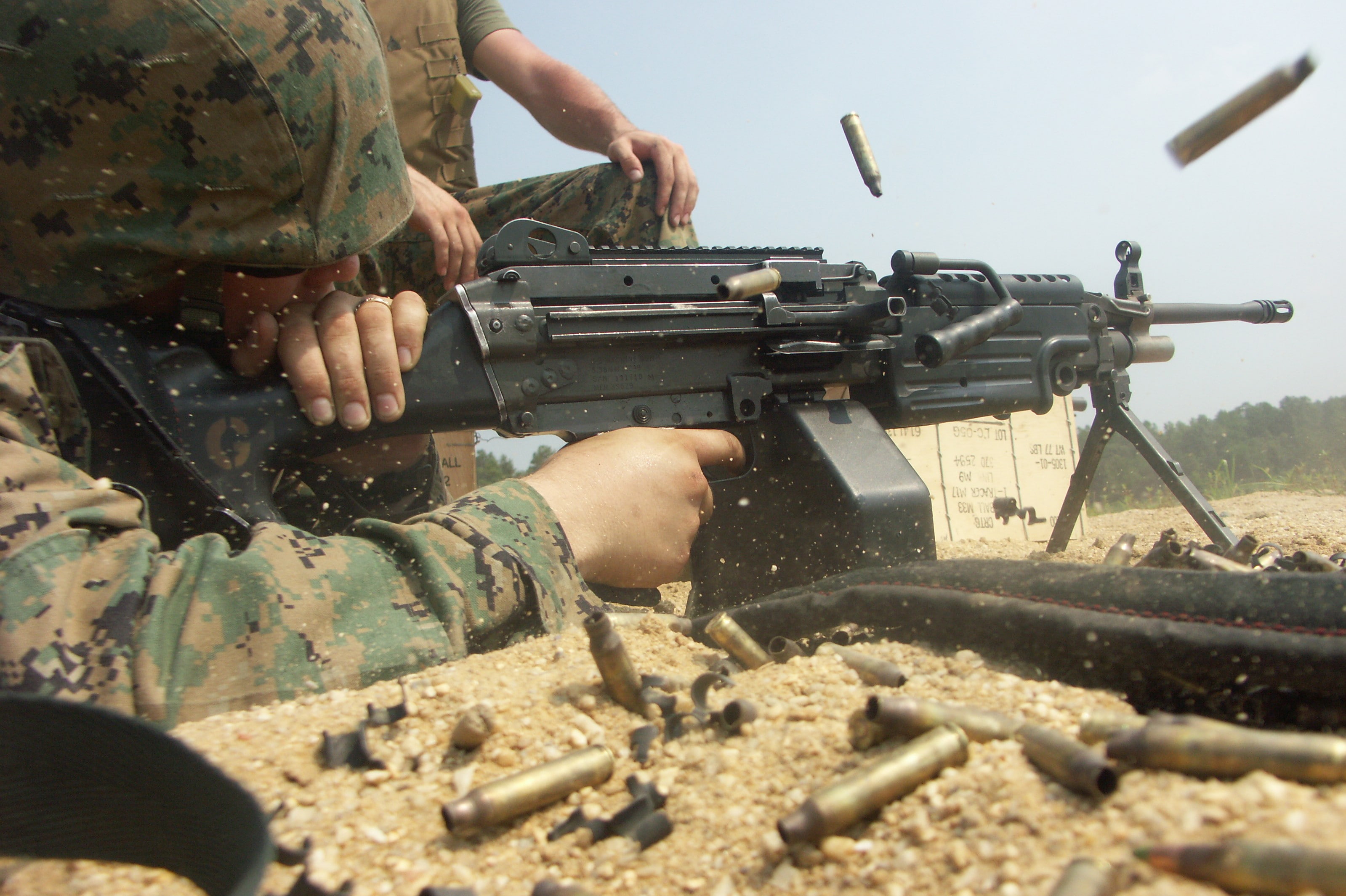 FN Minimi, military, Machine Gun, 2K, HD Wallpaper