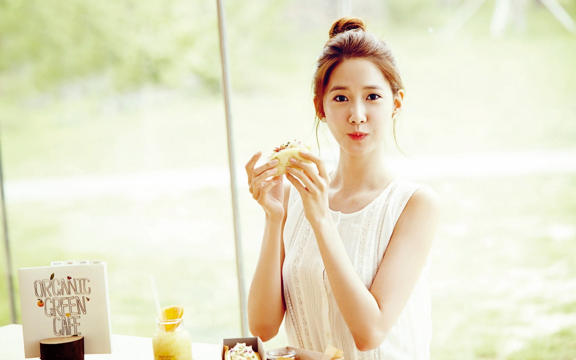 s, white, tank, 1080P, Generation, top, Korea, women, Yoona, Girls, HD Wallpaper