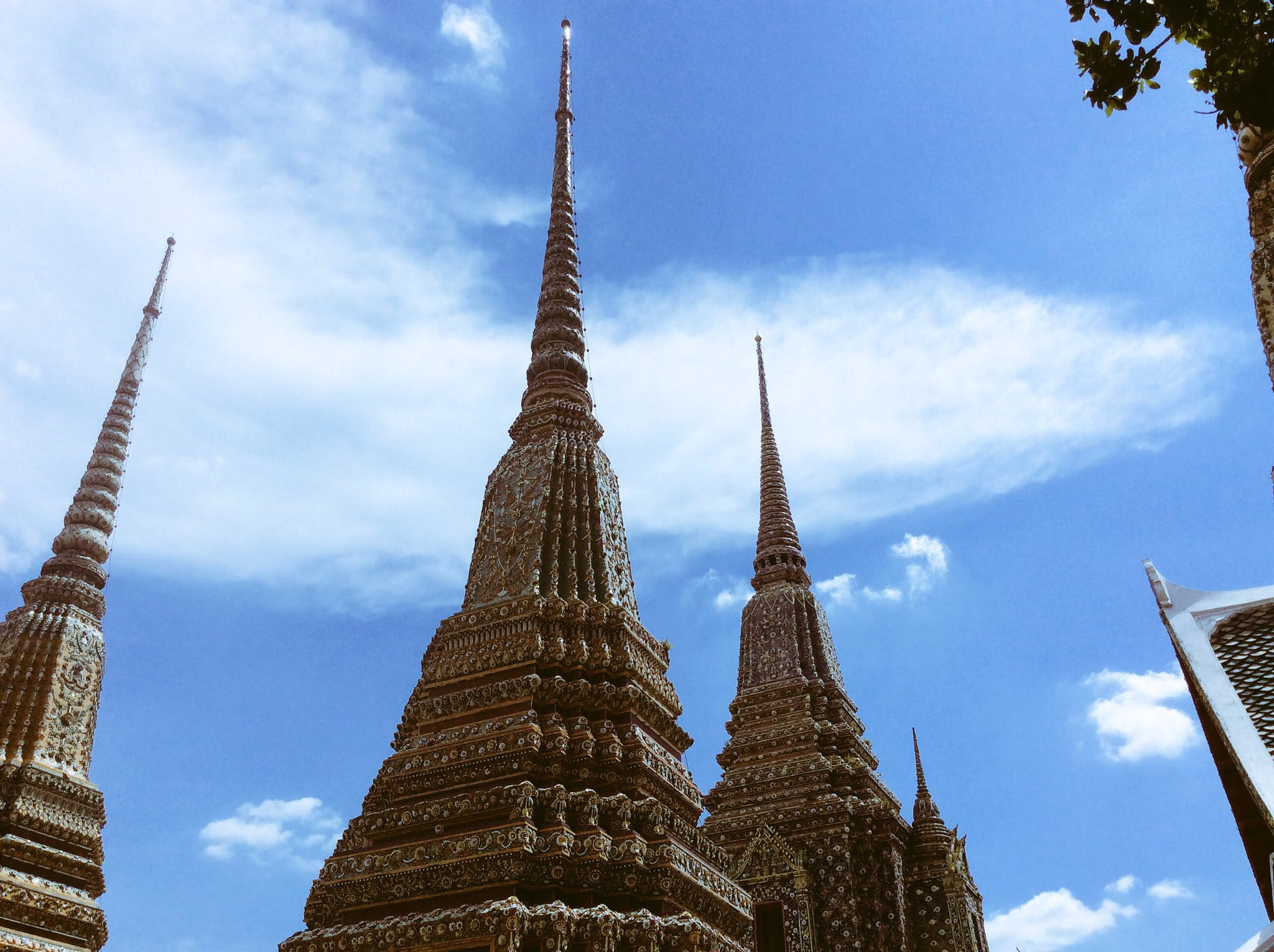 history, sky, bangkok, spire, belief, place of worship, steeple, travel destinations, building, cloud - sky, the past, thailand, ancient civilization, ornate, HD Wallpaper