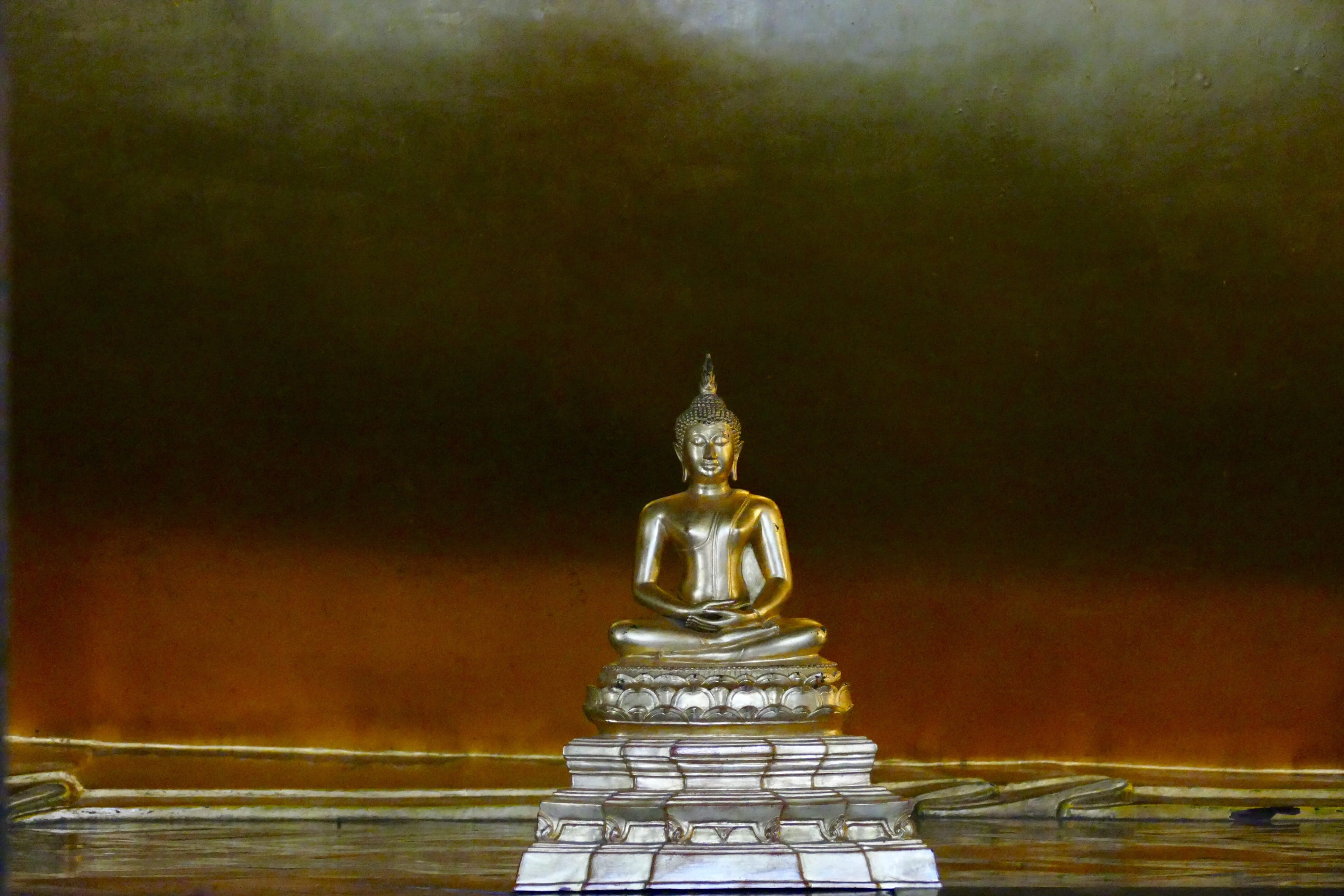 thailand, 4K, gold colored, wat pho, craft, sculpture, meditate, creativity, art and craft, representation, water, built structure, architecture, human representation, HD Wallpaper