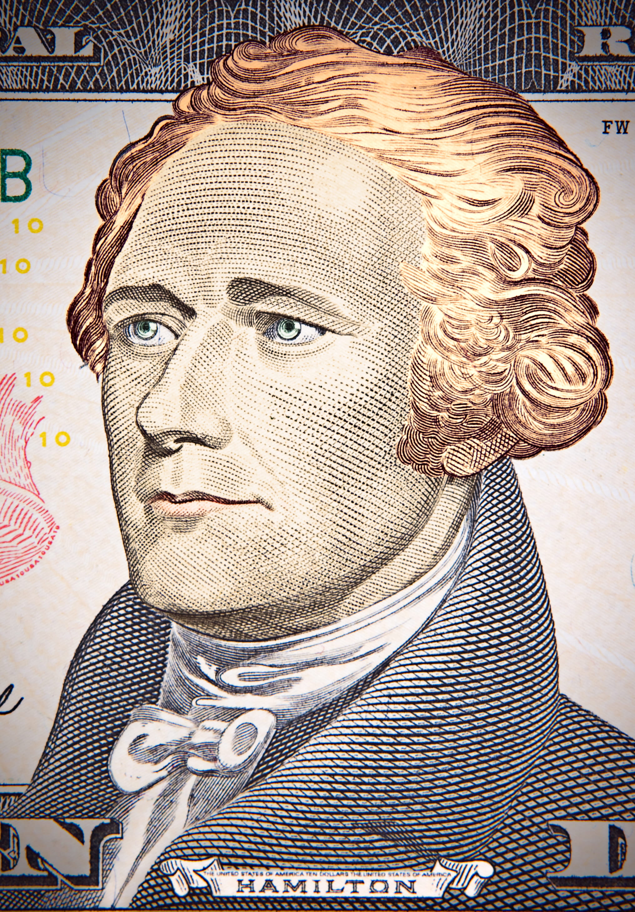 hamilton, face, currency, representation, luxury, indoors, art and craft, usd, politician, male likeness, economy, loss, depression - sadness, headshot, Phone HD Wallpaper