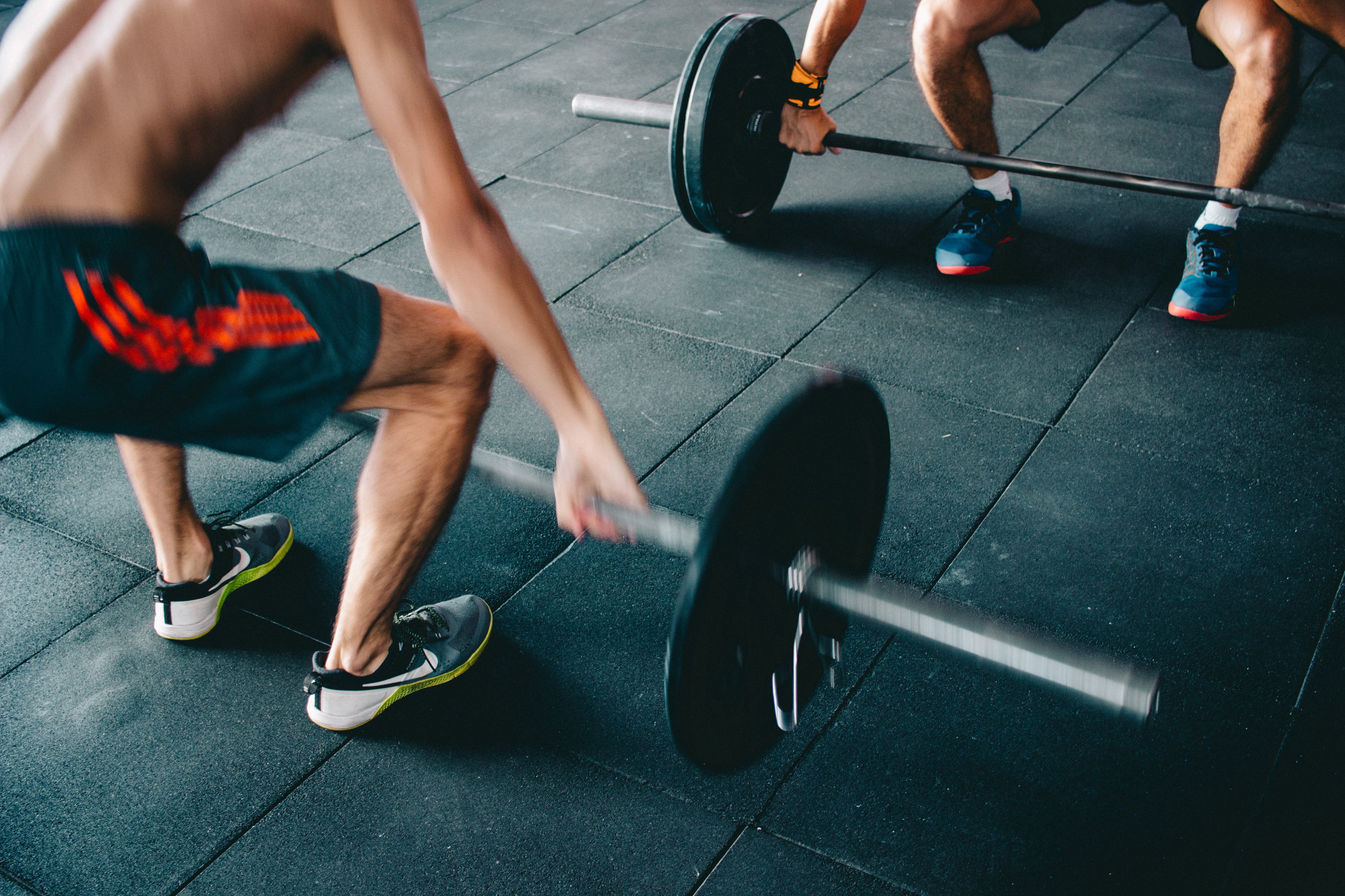 men, gym, exercise equipment, vitality, motion, sport, weight training, man, self improvement, determination, lifting, 5K, low section, healthy lifestyle, HD Wallpaper