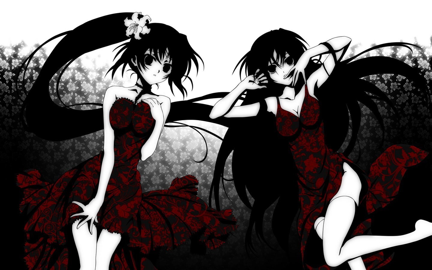 Sonozaki Mion, black hair, Sonozaki Shion, 720P, Higurashi No Naku Koro Ni, HD Wallpaper