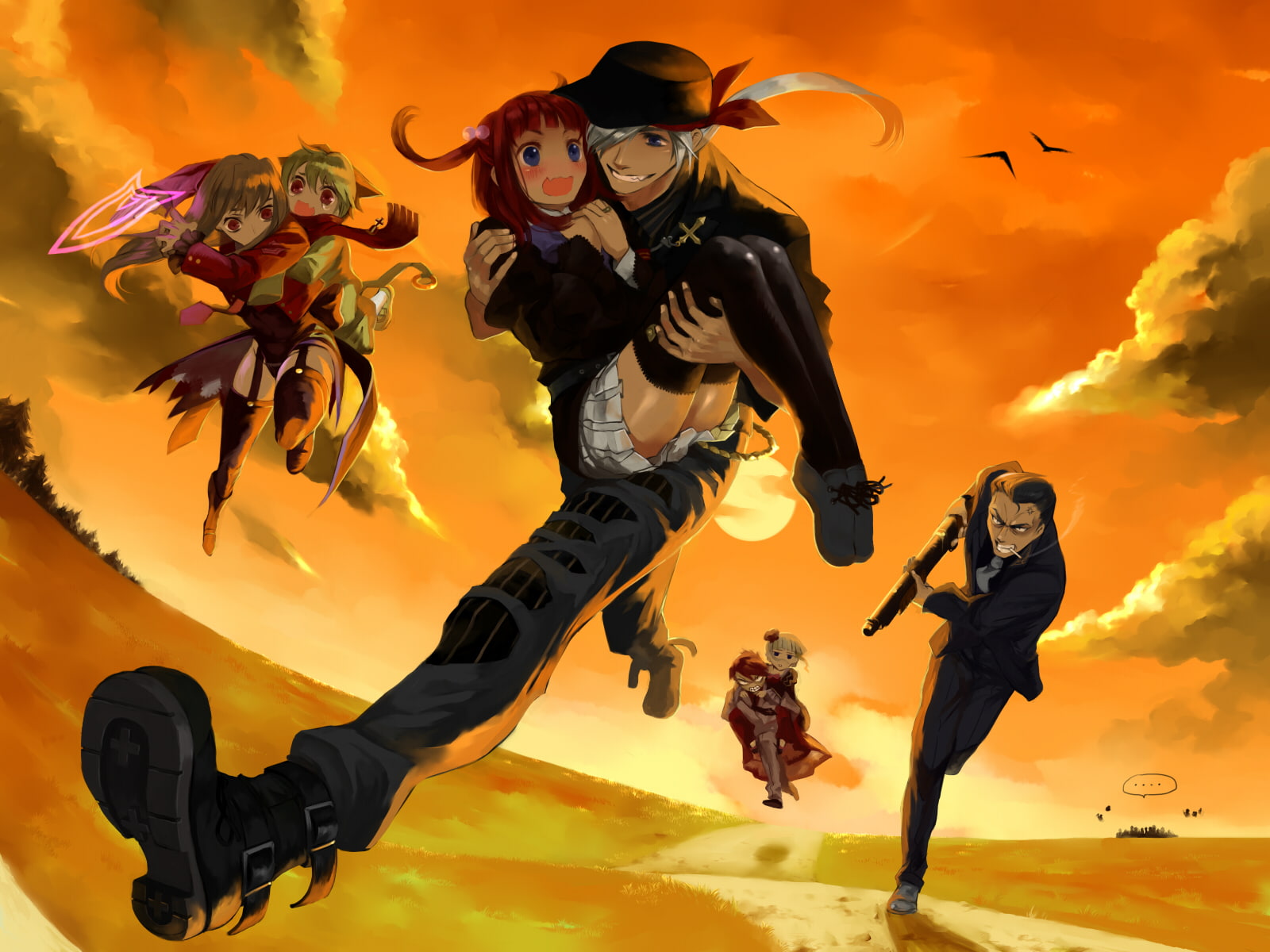 juuza, koro, ushiromiya, naku, sakutaro, amakusa, rudolf, 720P, gado boa, umineko, ange, battler, mammon, beatrice, HD Wallpaper