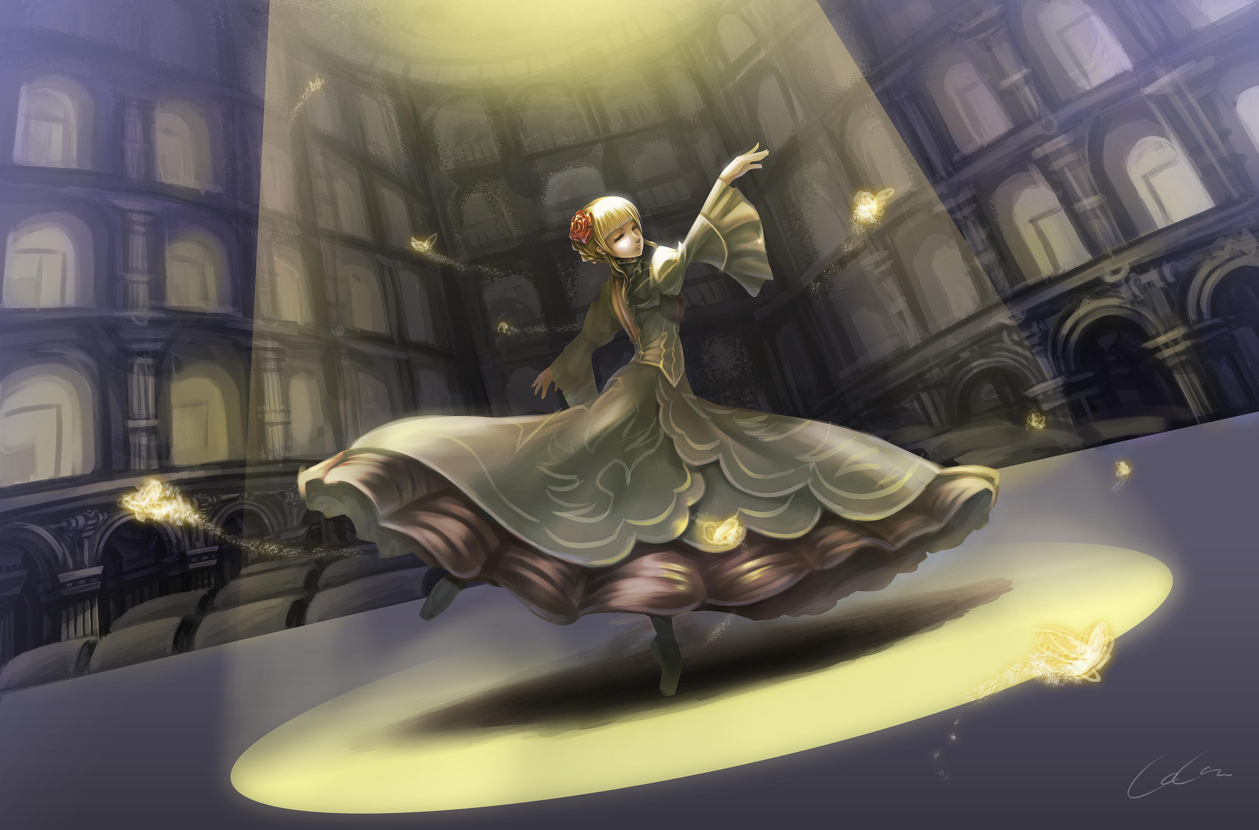 umineko, illustration, naku, dress, ni, woman, black, dance, dancing, madcocoon, umineko no naku koro ni, koro, 4K, beatrice, HD Wallpaper