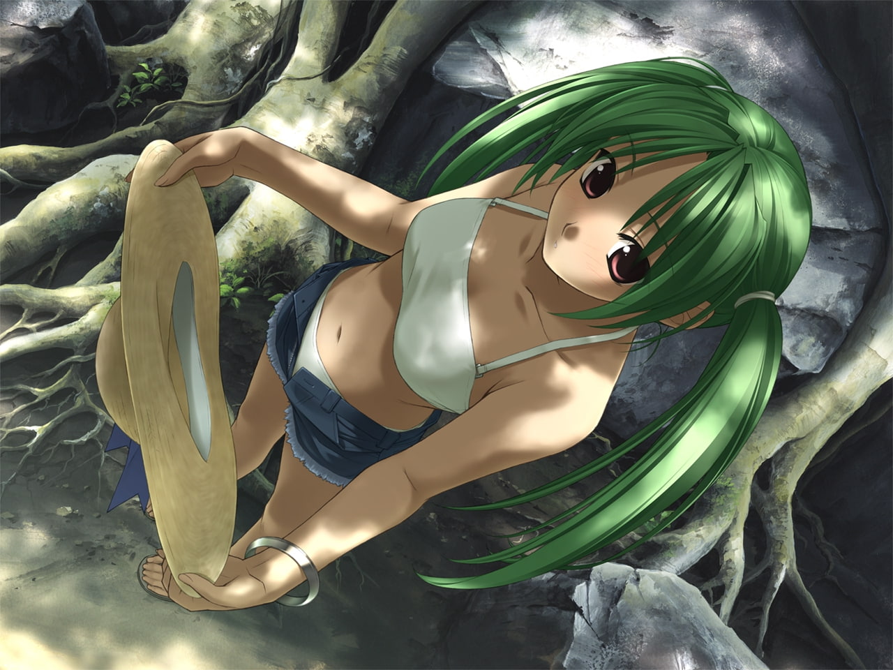 shading, art, koro, 720P, forest, soft, x, hd, nature, sonozaki, higurashi, forests, mion, naku, ni, Higurashi No Naku Koro Ni, HD Wallpaper