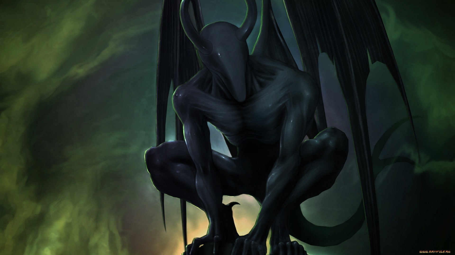 1080P, H. P. Lovecraft, creature, Nightgaunt, demon, HD Wallpaper