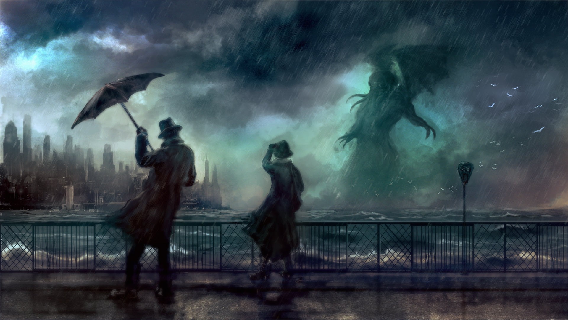 Cthulhu, artwork, 1080P, HD Wallpaper