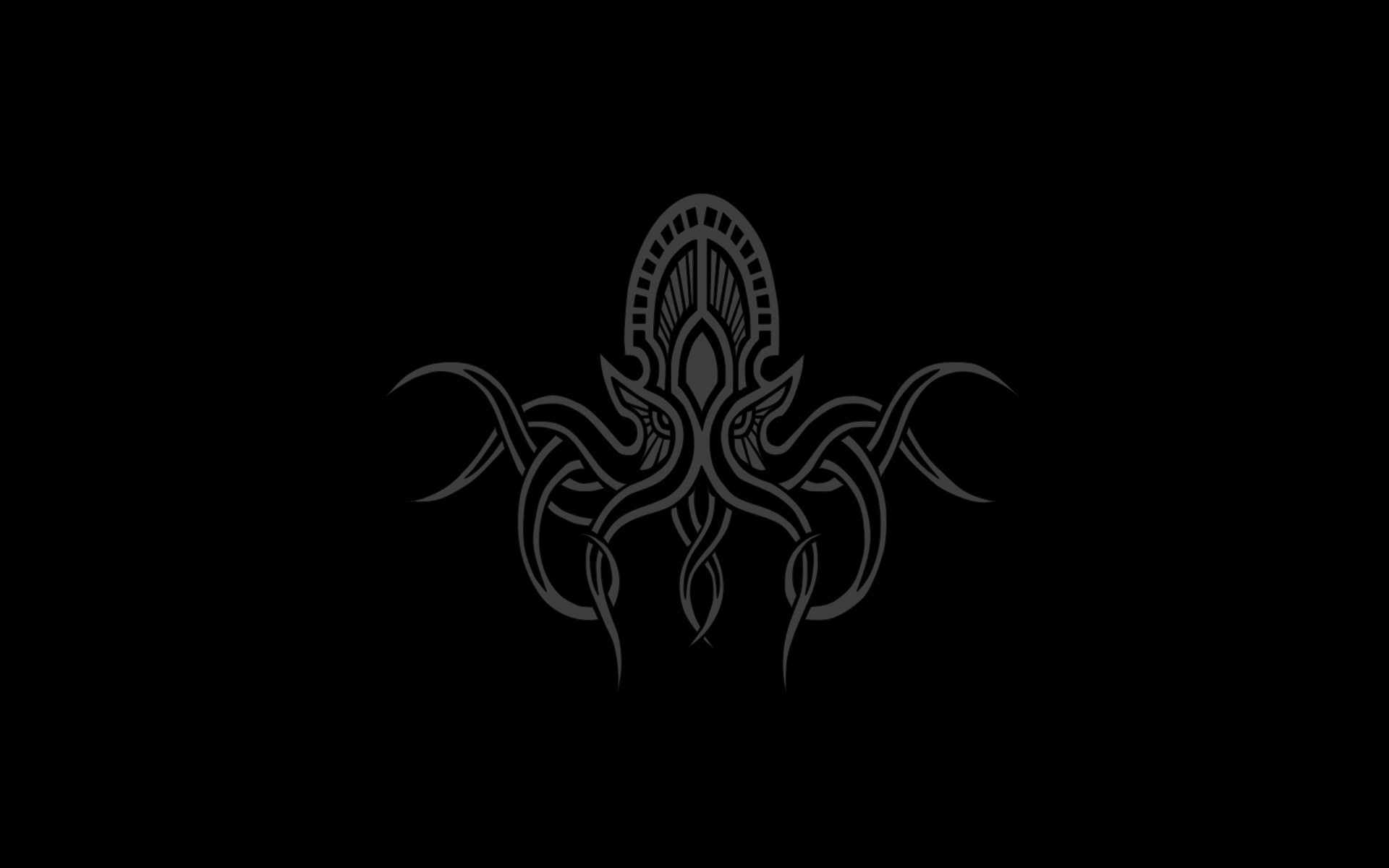 minimalism, Cthulhu, 1080P, HD Wallpaper
