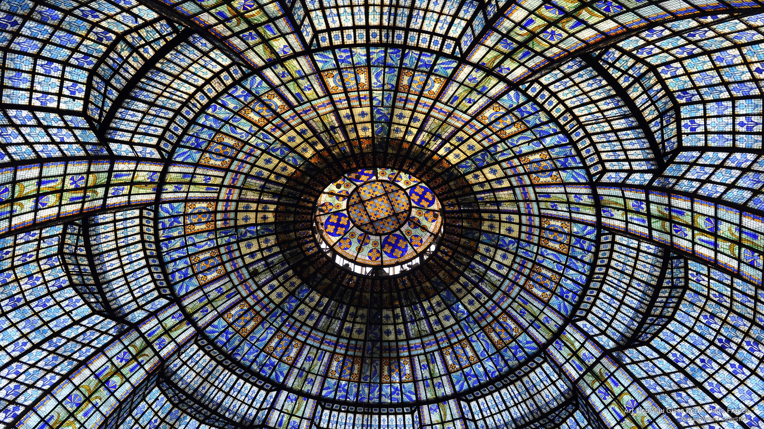 art, paris, dome, france, Architecture, glass, nouveau, 2K, HD Wallpaper