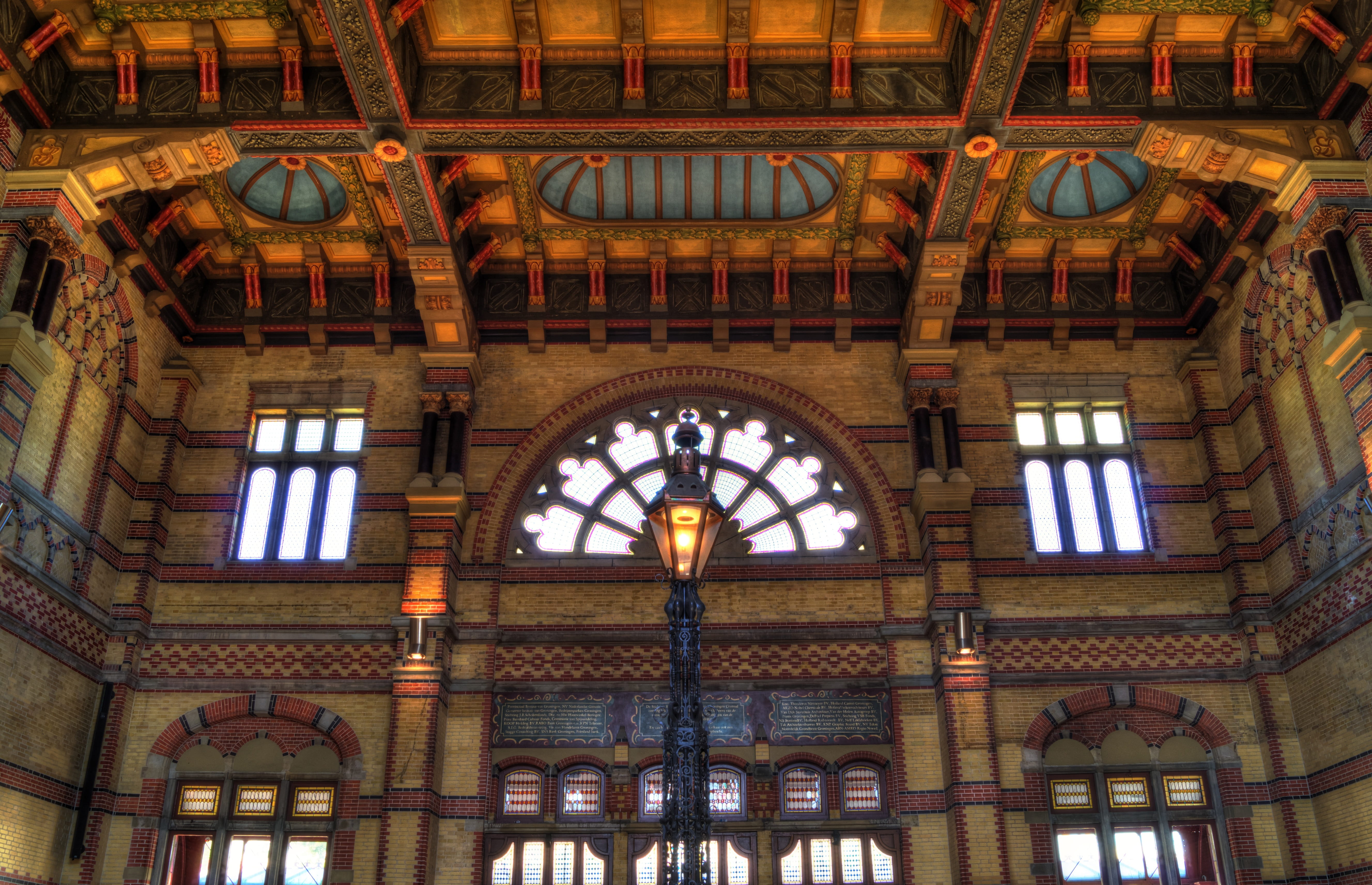 place of worship, departure, history, glass - material, urban, 5K, window, building, station, low angle view, art nouveau, windows, glass, groningen central, HD Wallpaper