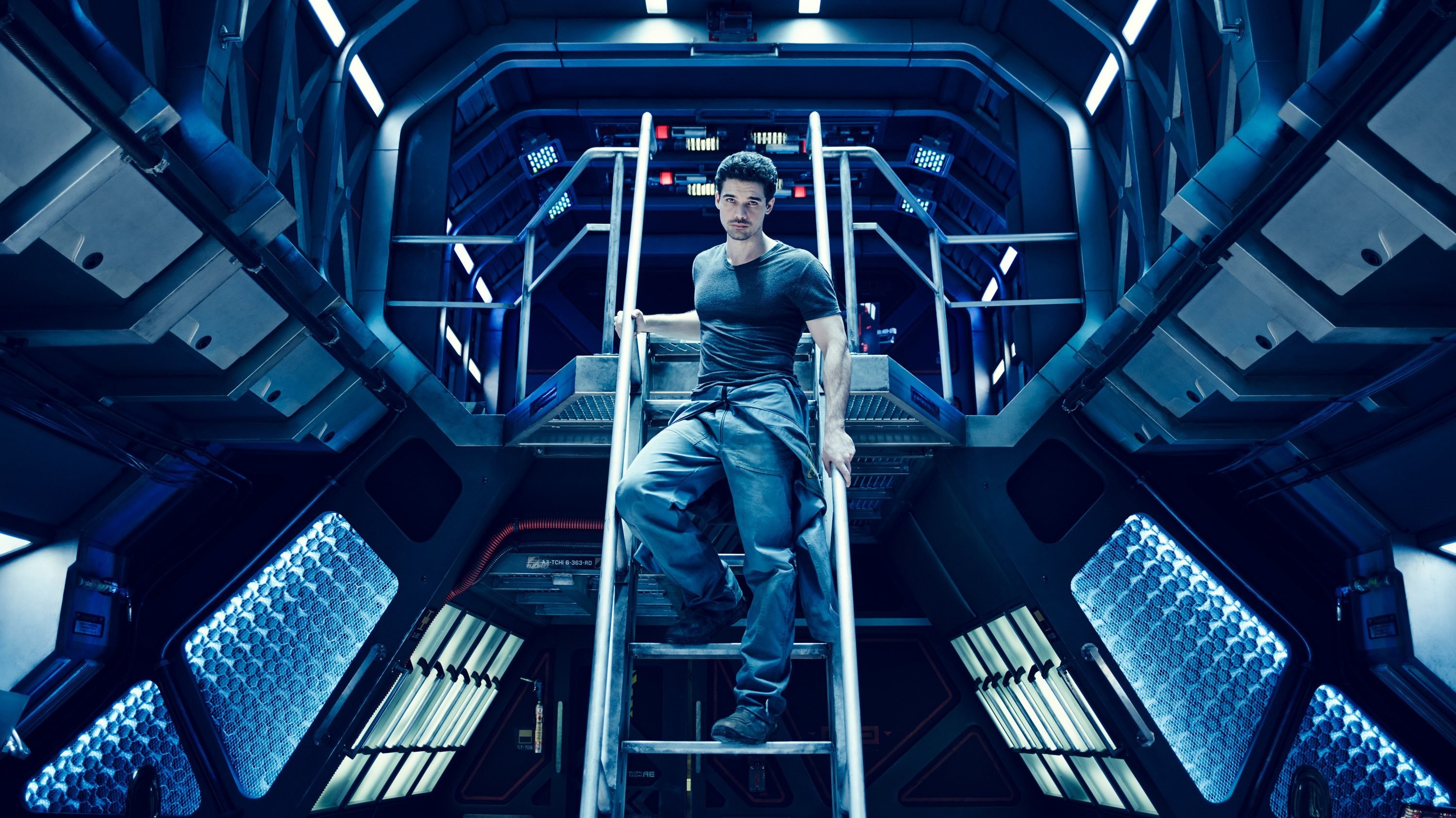 jim holden the expanse science fiction, full length, staircase, one person, lifestyles, real people, 2K, young adult, steps and staircases, built structure, HD Wallpaper