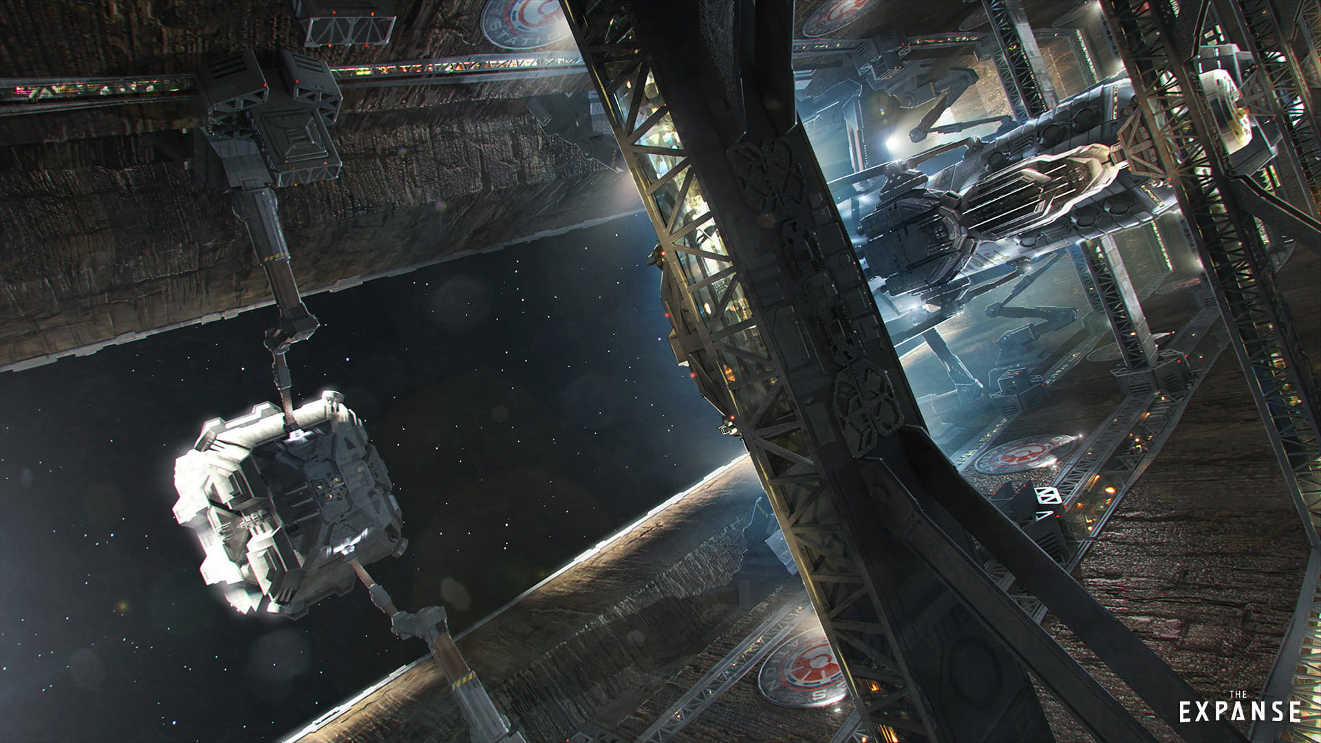 spaceship, the expanse, 1080P, concept art, tv series, HD Wallpaper
