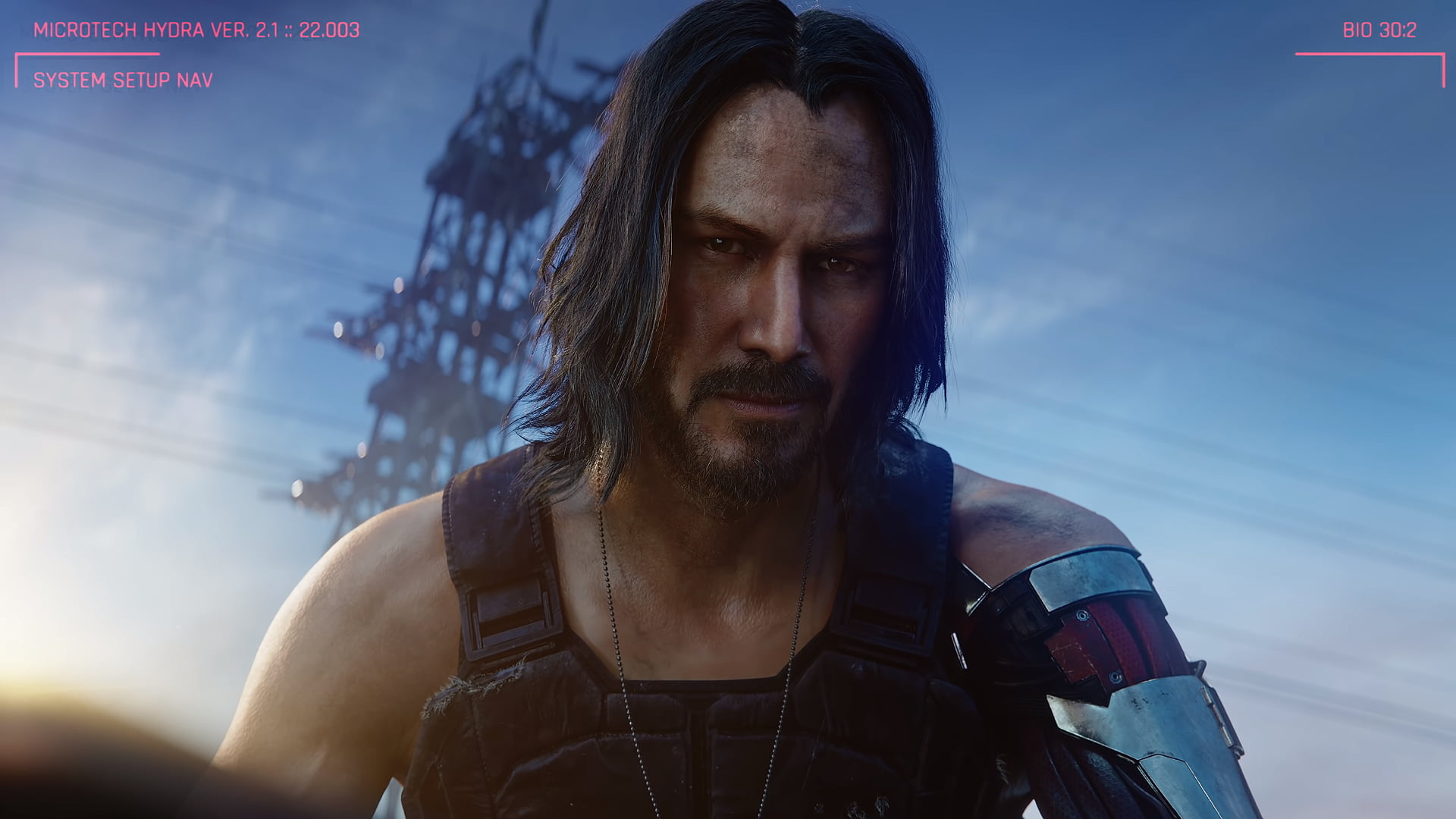 men, Keanu Reeves, CD Projekt RED, 1080P, video games, E3event, gamepc, beard, PC gaming, core2team, HD Wallpaper