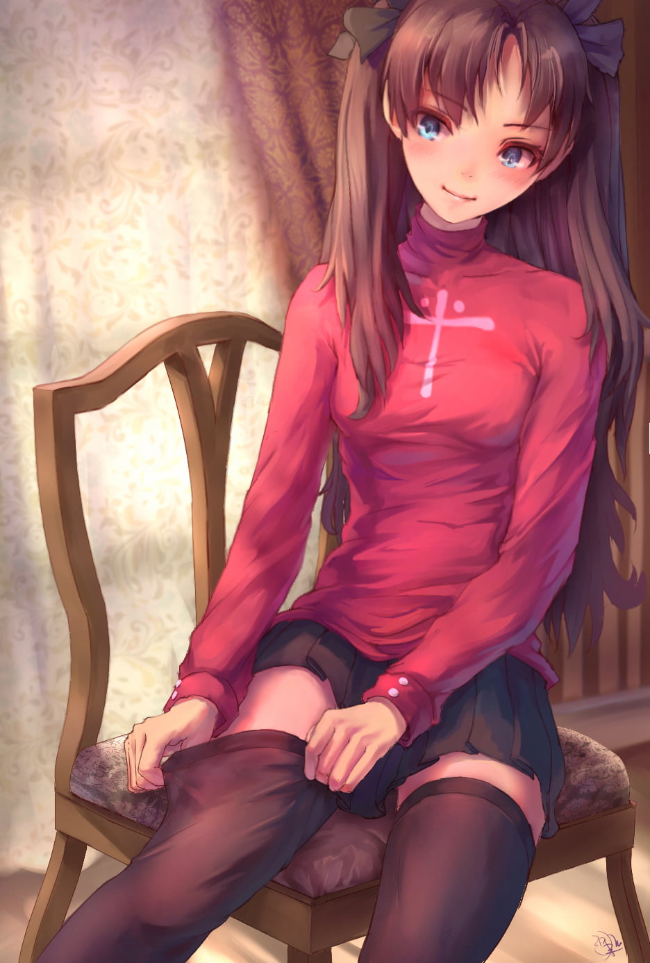 Tohsaka Rin, Jay Xu, Fate Series, anime girls, 720P, Phone HD Wallpaper
