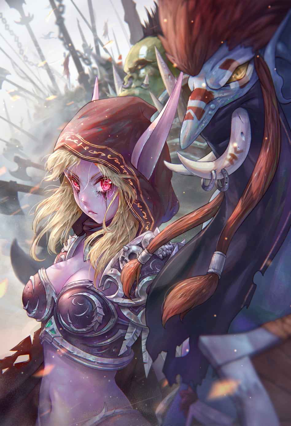 anime girls, World of Warcraft, Jay Xu, 720P, Phone HD Wallpaper
