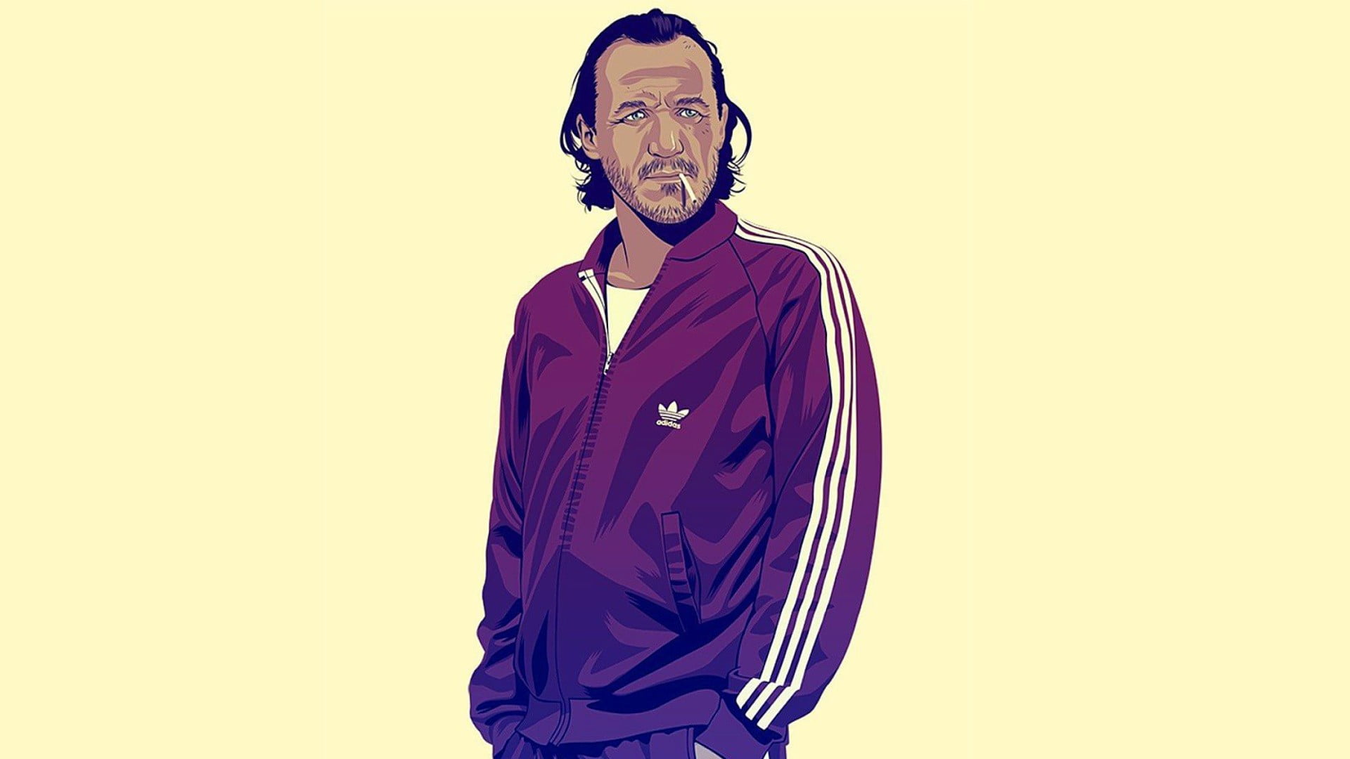 Bronn, 1080P, adult, fan art, clothing, copy space, confidence, artwork, portrait, minimalism, Game of Thrones, cut out, young adult, indoors, facial hair, HD Wallpaper