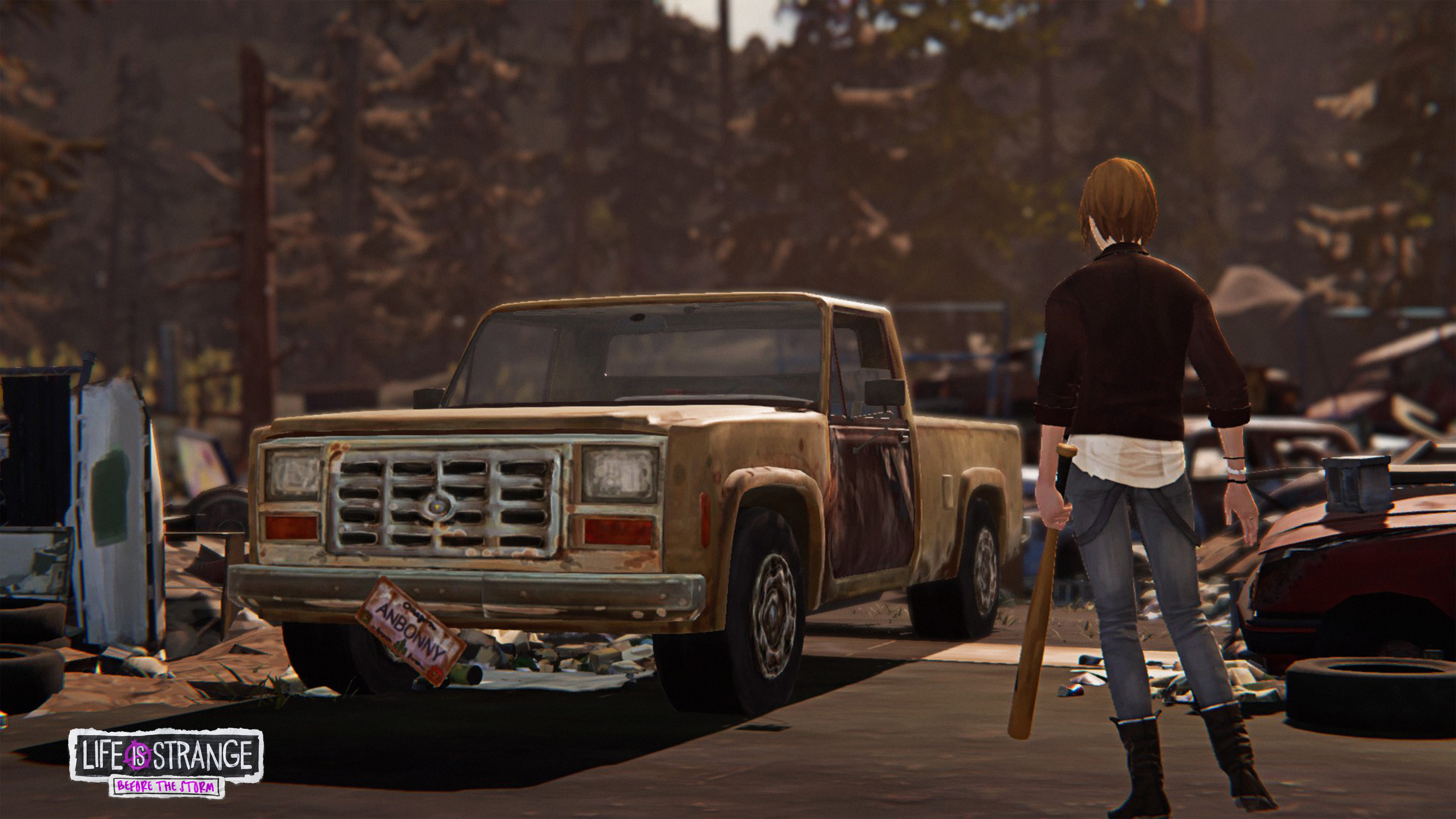 Life Is Strange, 3840x2160 px, Truck, Baseball bat, Life is Strange Before the Storm, Junkyard, Arcadia Bay, Ford f, 4K, HD Wallpaper