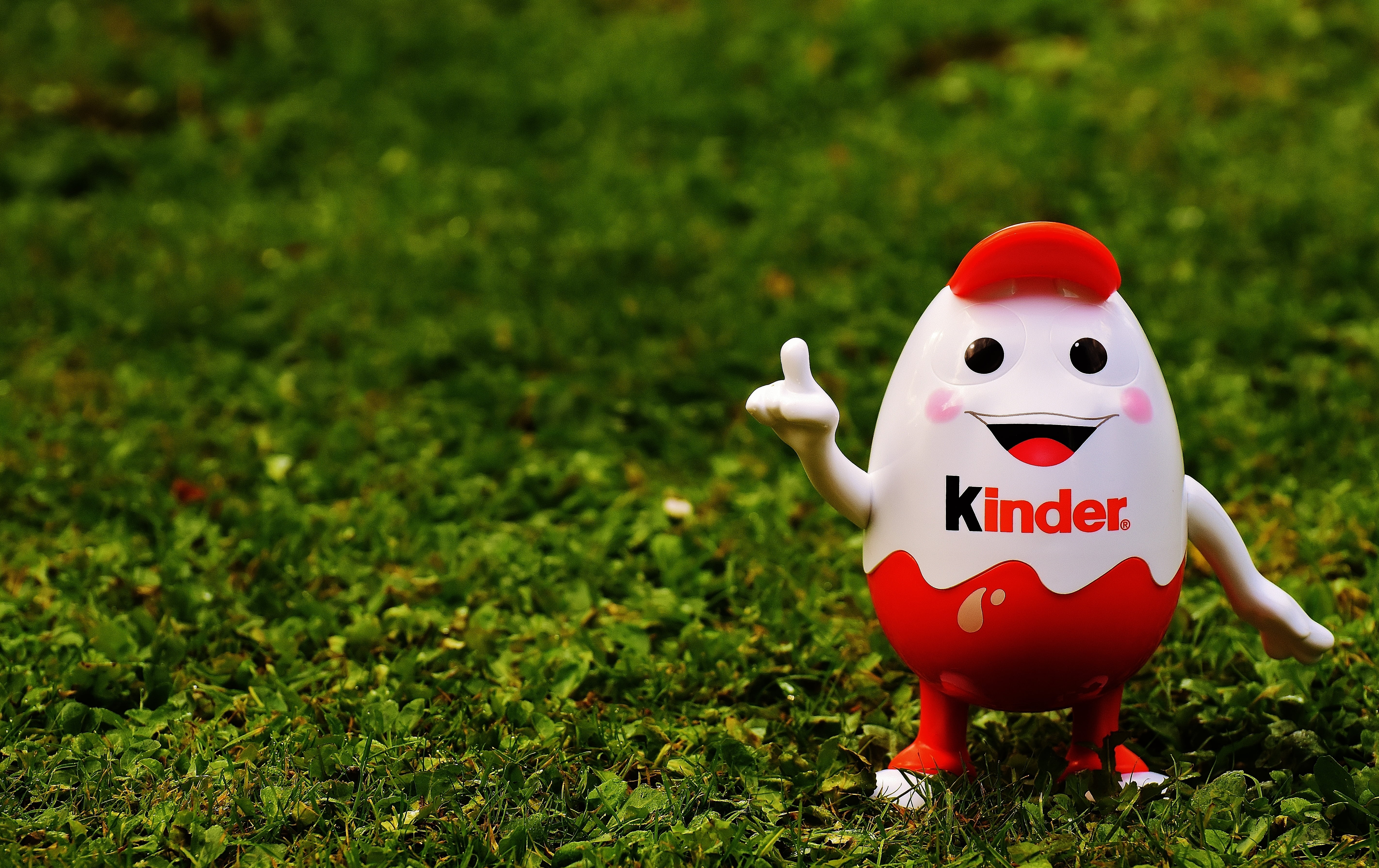 kids chocolate, outdoors, egg, red, funny, green color, fun, 5K, emotion, toy, communication, land, plastic, field, human representation, nature, representation, HD Wallpaper