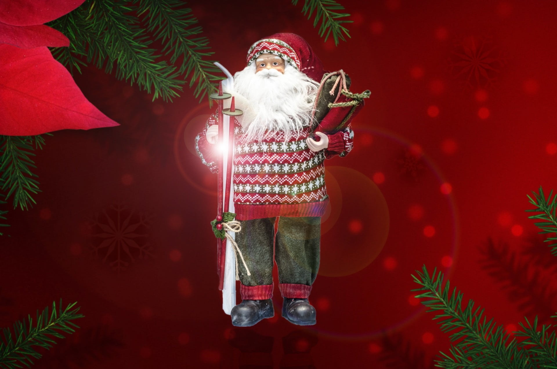 decoration, christmas, old, nature, artificial, rosy, christmas decoration, season, holiday, santa, xmas, christmas ornament, 1080P, claus, celebration, HD Wallpaper