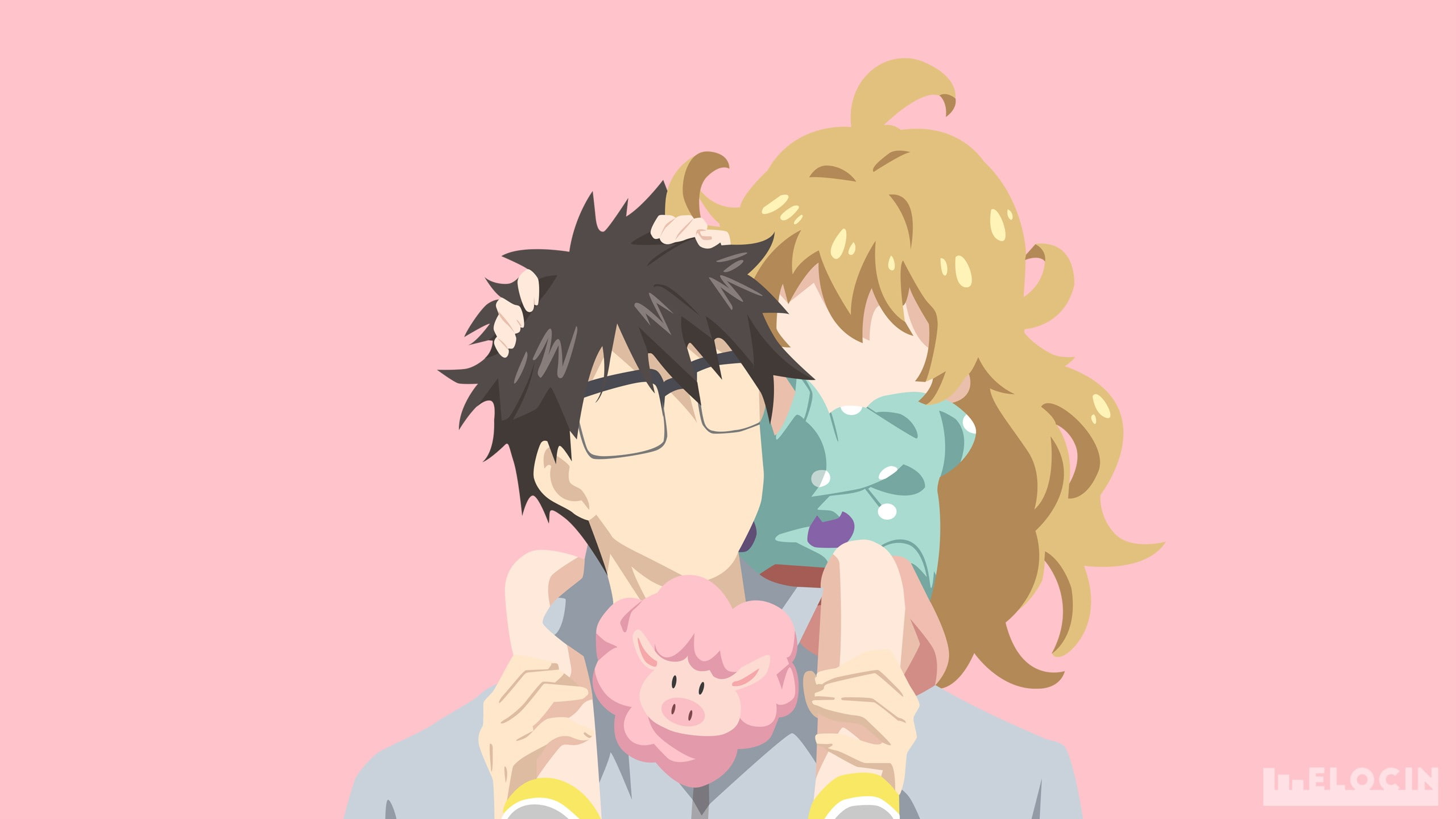 multi colored, hair, mammal, Amaama to Inazuma, Inuzuka Kōhei, headshot, 2K, one person, domestic animals, women, young adult, hairstyle, Tsumugi Inuzuka, HD Wallpaper