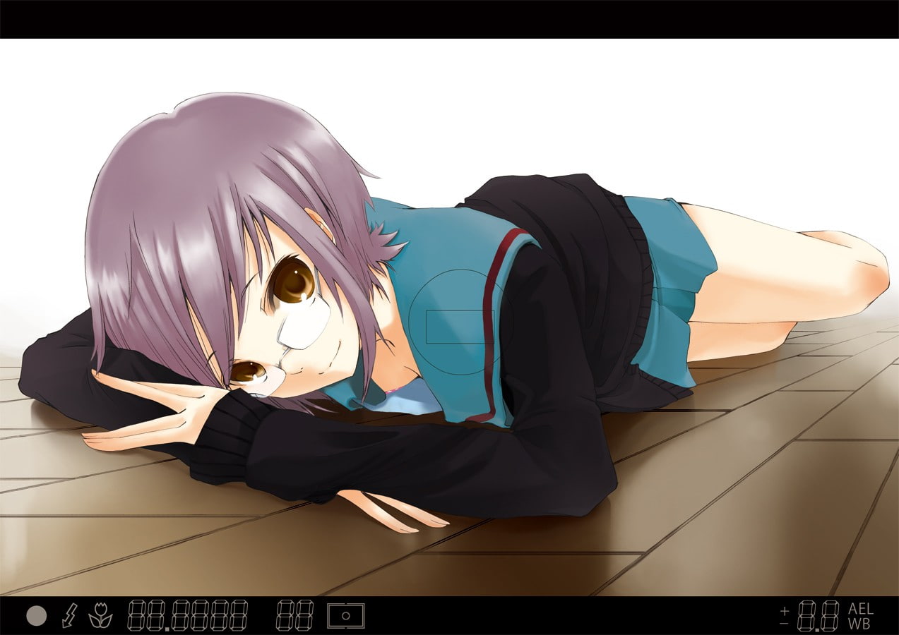 Nagato Yuki, 480P, The Melancholy of Haruhi Suzumiya, anime, HD Wallpaper