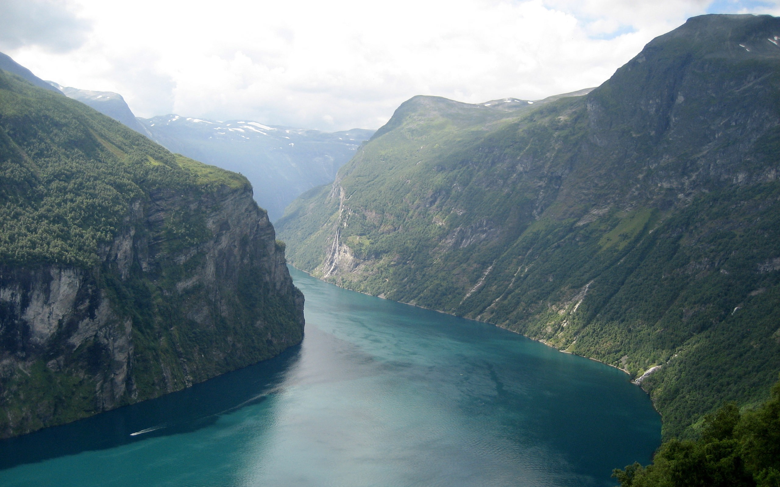 nature, 2K, mountains, fjord, Geirangerfjord, Norway, landscape, Geiranger, HD Wallpaper