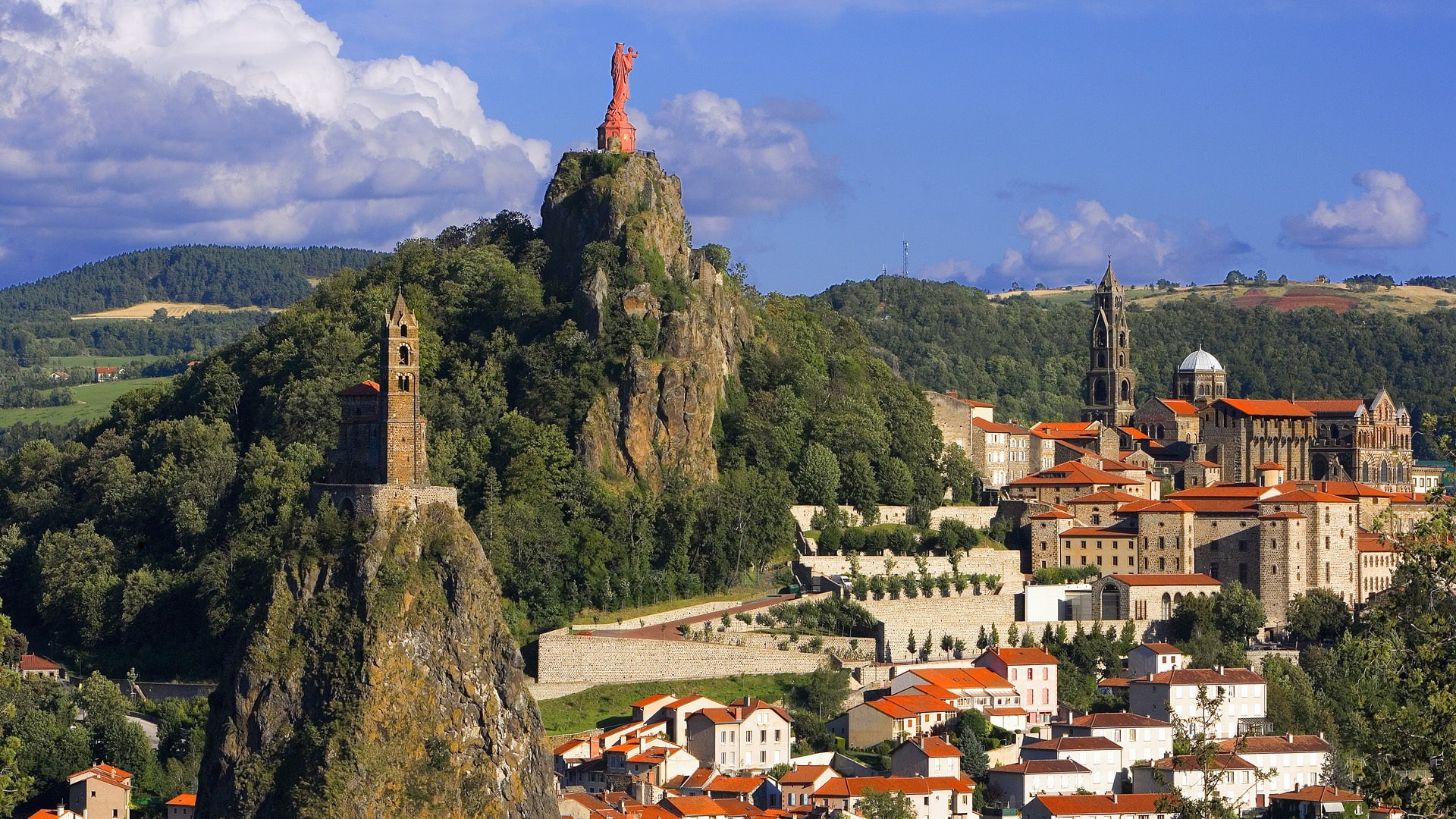 France, Buildings, City, Mountains, Houses, 1080P, HD Wallpaper
