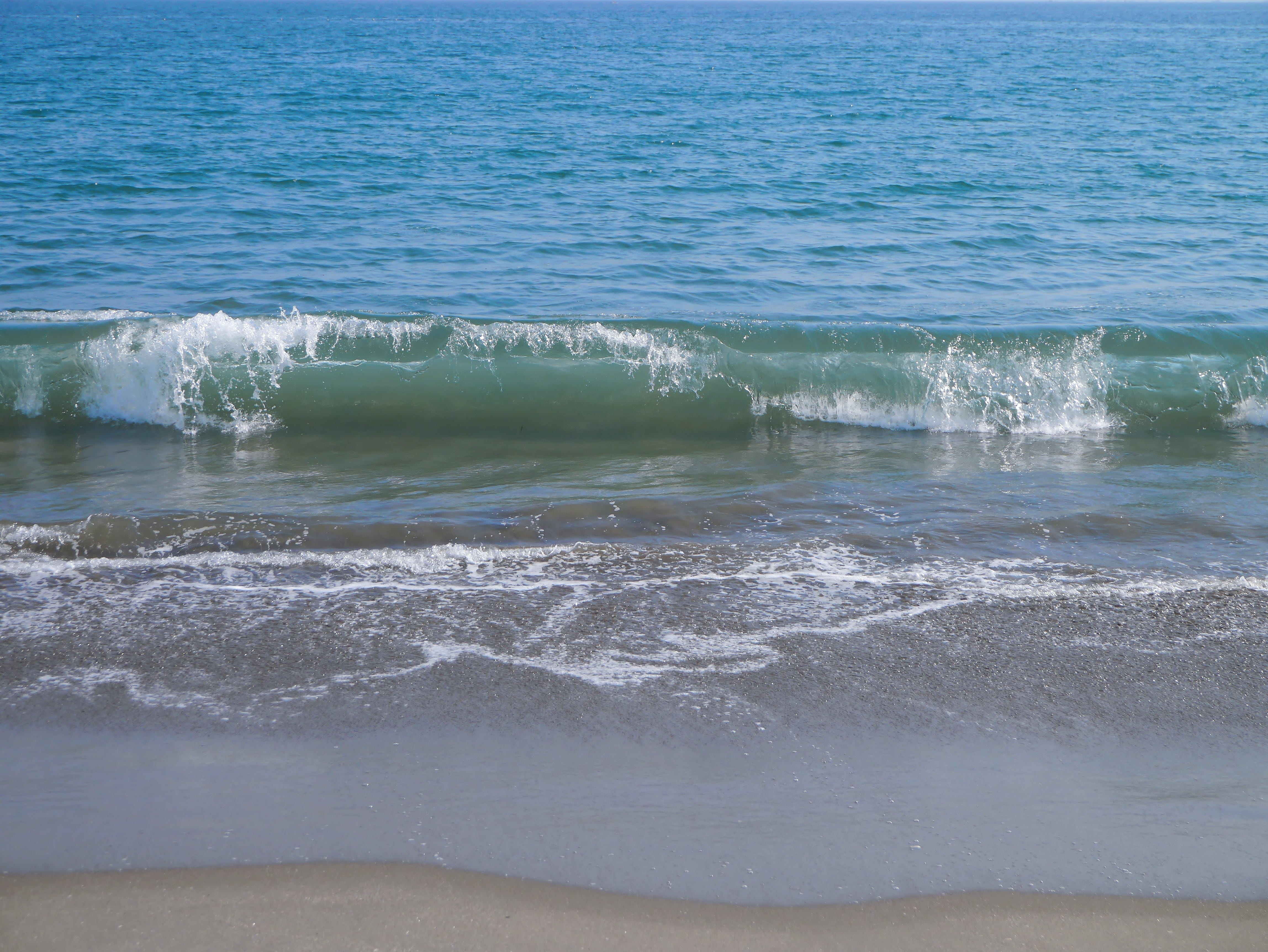 horizon, miurakaigan, scenics, idyllic, surf, kanagawa japan, day, coastline, sunny, motion, sport, Sea, horizon over water, tranquility, power in nature, HD Wallpaper