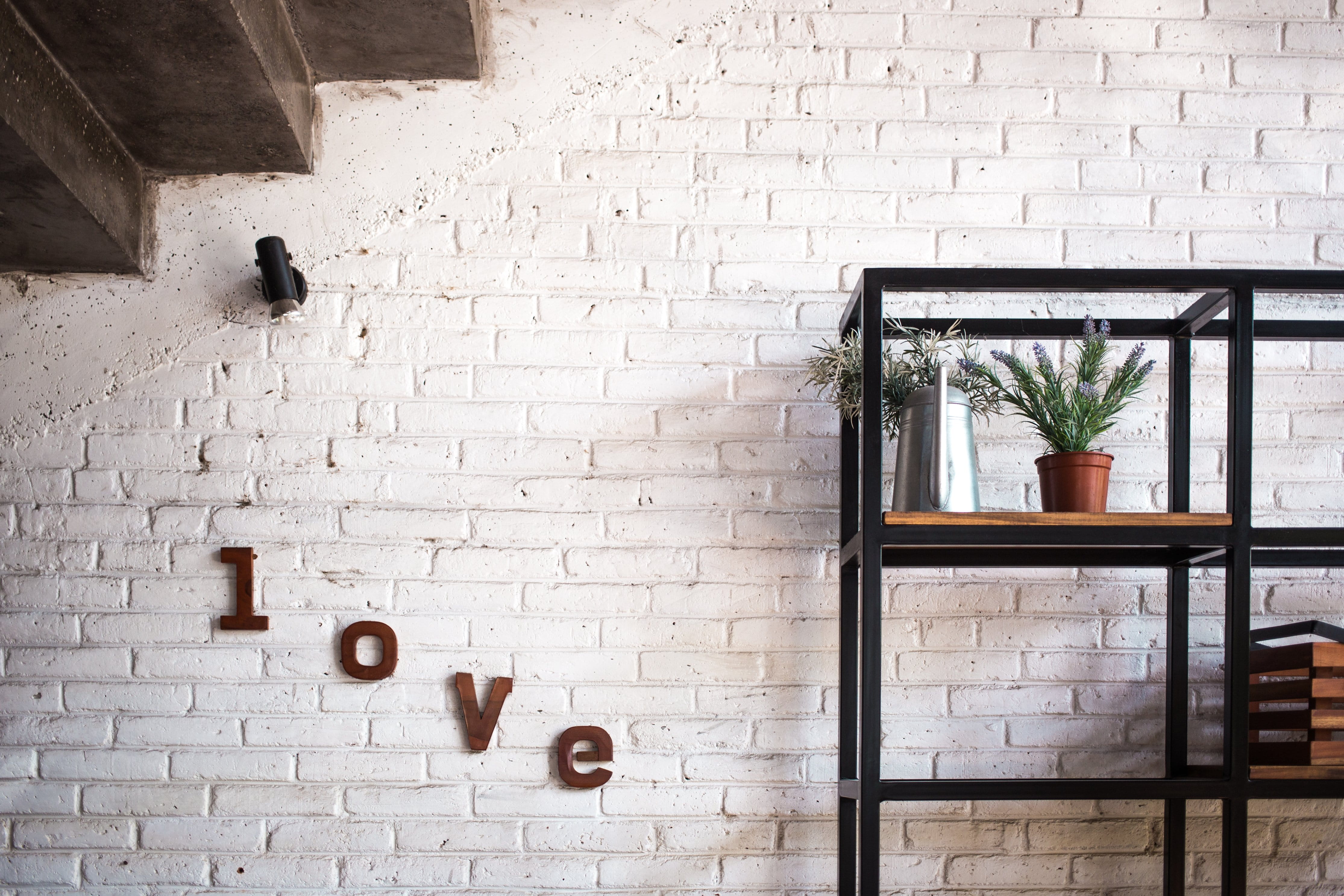 photo, built structure, outdoors, nature, no people, Valentines Day, 4K, day, brick wall, architecture, plant, door, Minimalist, pattern, living, building, HD Wallpaper