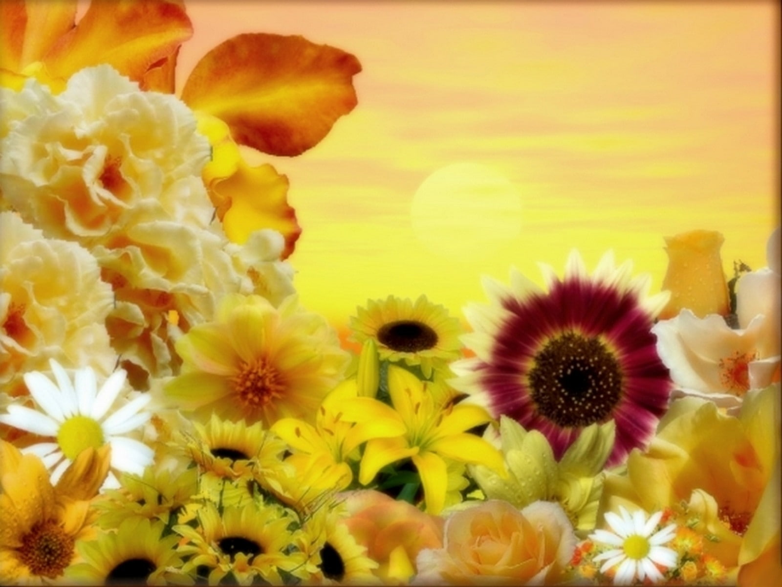 flowers, yellow, bliss, floral, flower, 720P, hd, nature, HD Wallpaper