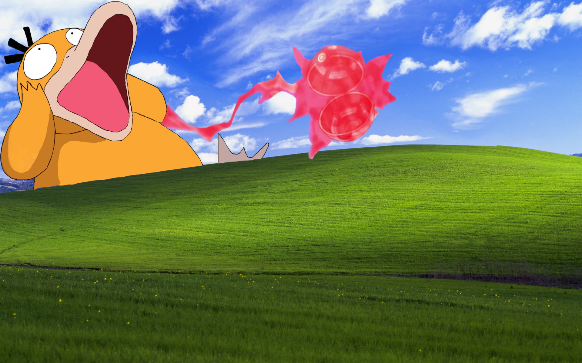 Windows XP, 1080P, Psyduck, pokemon, HD Wallpaper