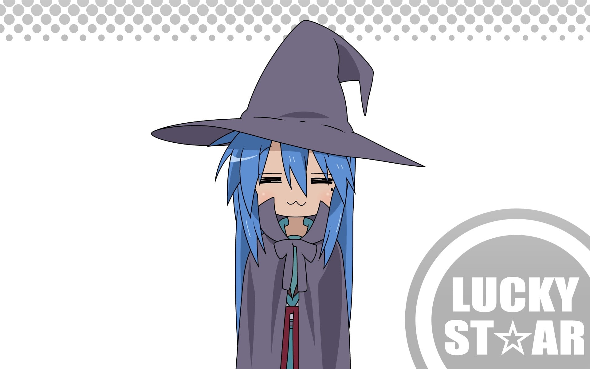 blue, 1080P, design, sign, Lucky Star, close-up, guidance, creativity, shape, anime, western script, text, communication, hat, art and craft, nature, no people, HD Wallpaper