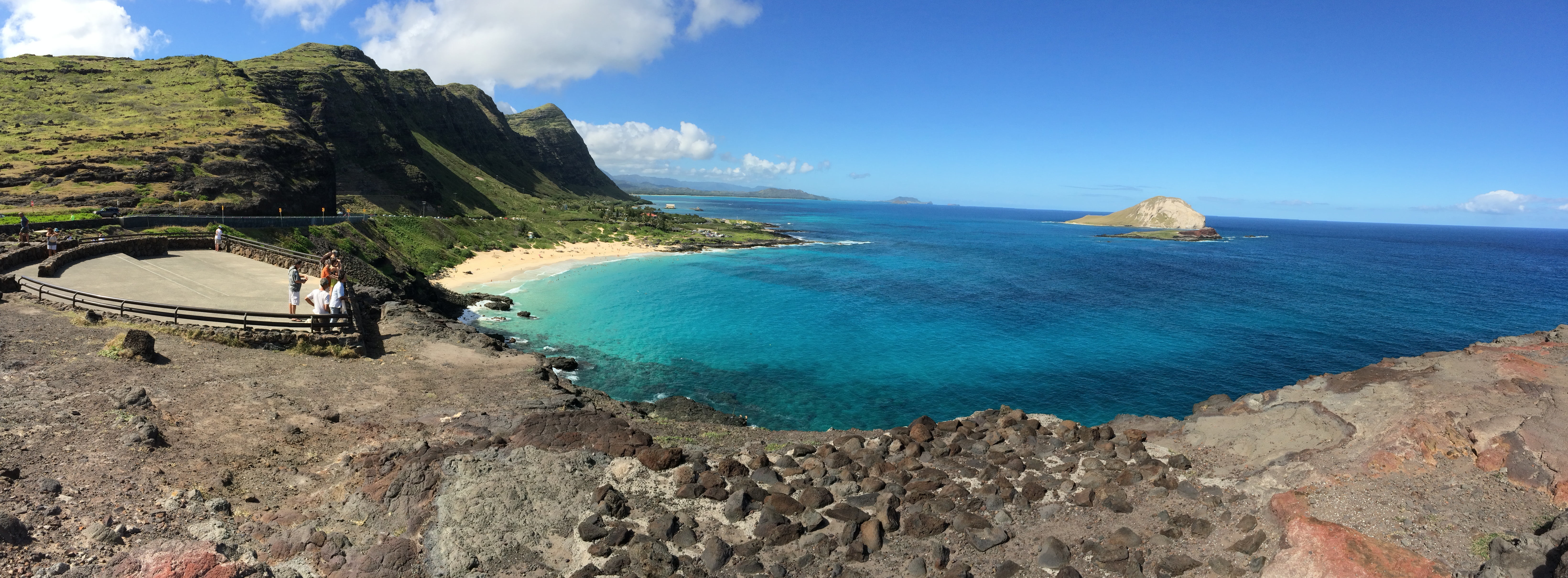 oahu, scenic, scenics - nature, tranquility, cloud - sky, day, makapuu, lookout point, sea, rock, travel destinations, hawaii beach, ocean, trip, horizon over water, HD Wallpaper